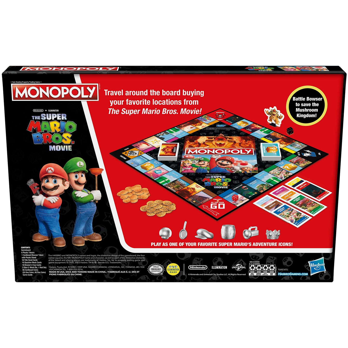 Monopoly The Super Mario Bros. Movie Edition – Family Board Game for Ages 8+ (Amazon Exclusive)