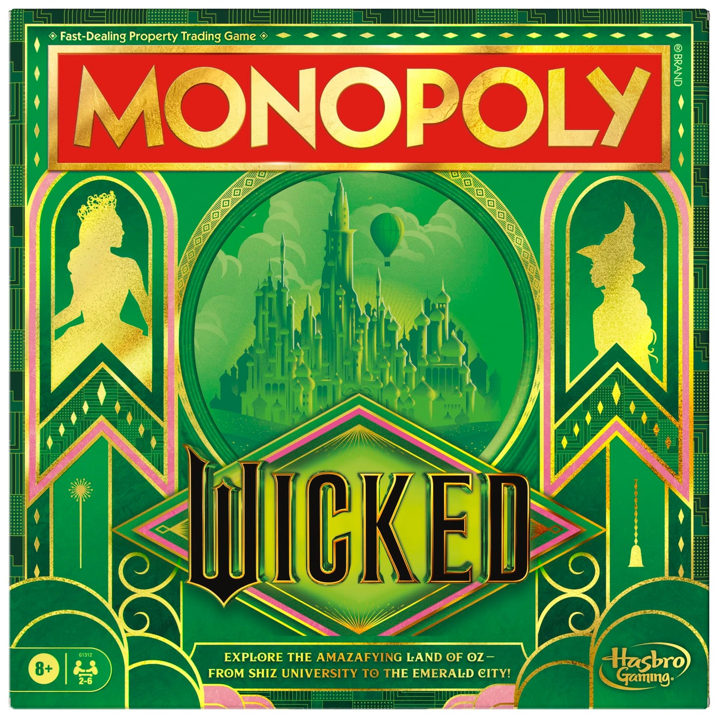 Monopoly Wicked Edition Board Game | Movie-Inspired Family Fun (Ages 8+)
