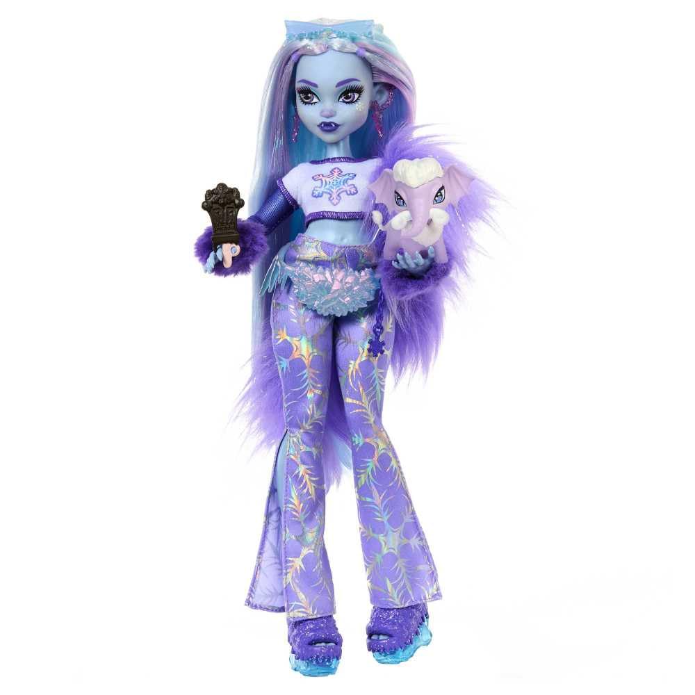Monster High Abbey Bominable Yeti Fashion Doll with Pet Mammoth & Themed Accessories