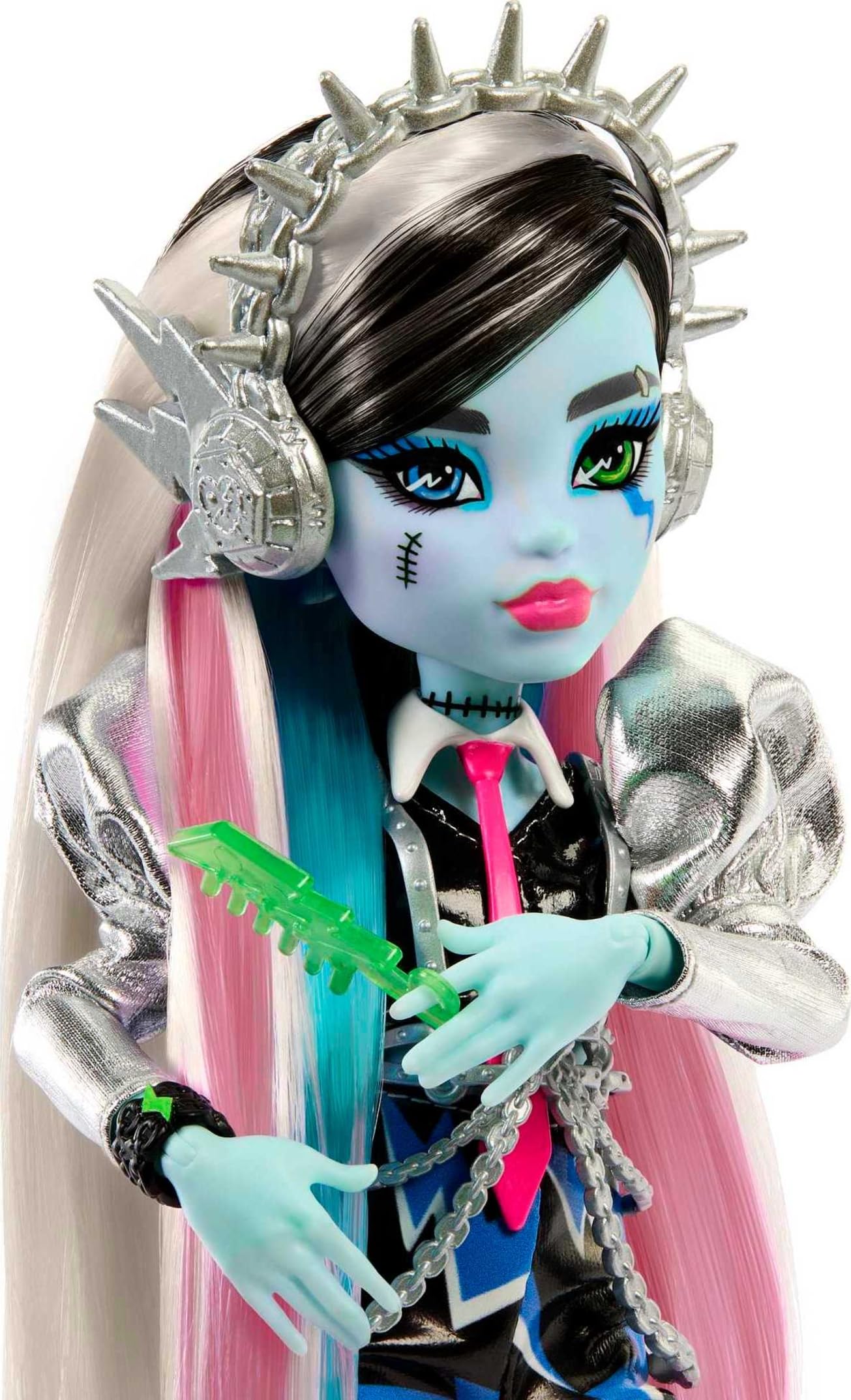 Monster High Amped Up Frankie Stein Rockstar Doll with Keytar & Headphones