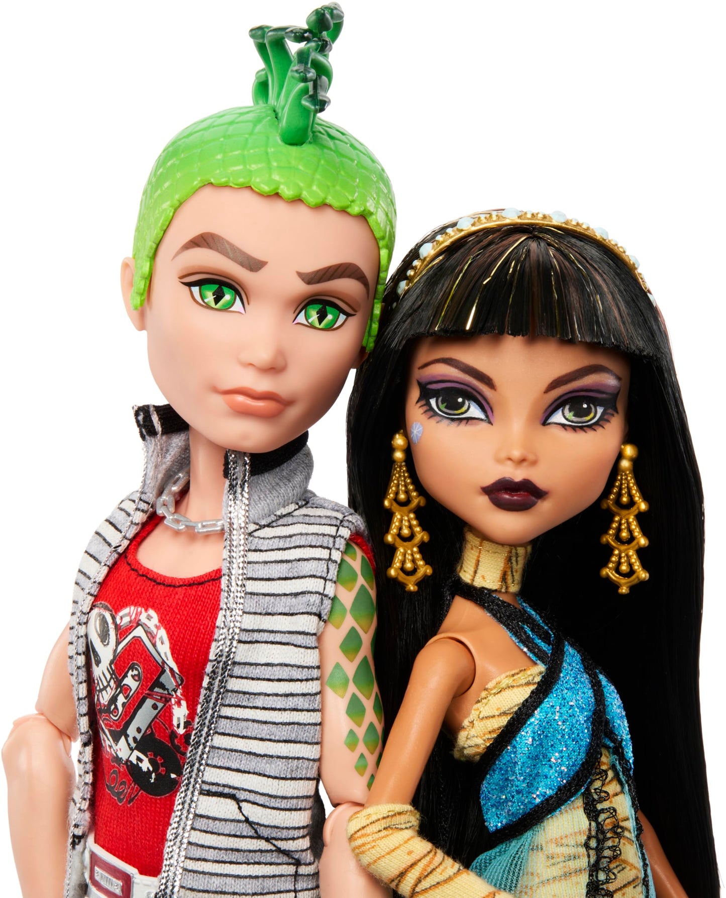 Monster High Booriginal Creeproduction Dolls 2-Pack: Cleo De Nile & Deuce Gorgon Collectibles with Stands, Diaries & Pets