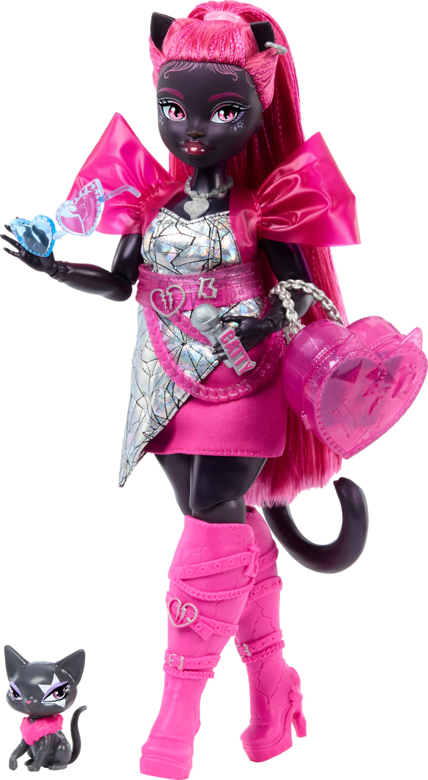 Monster High Catty Noir Doll with Amulette and Accessories – Stage-Ready Play