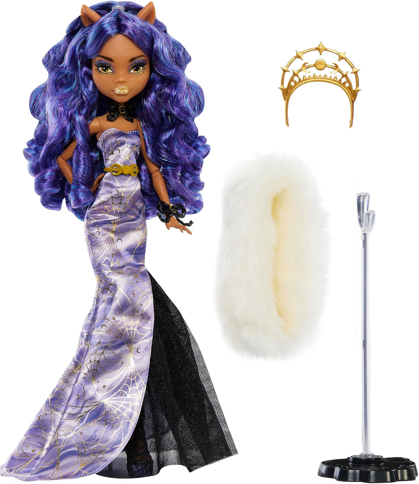 Monster High Howliday Winter Edition: Clawdeen Wolf Doll in Icy Lavender Gown