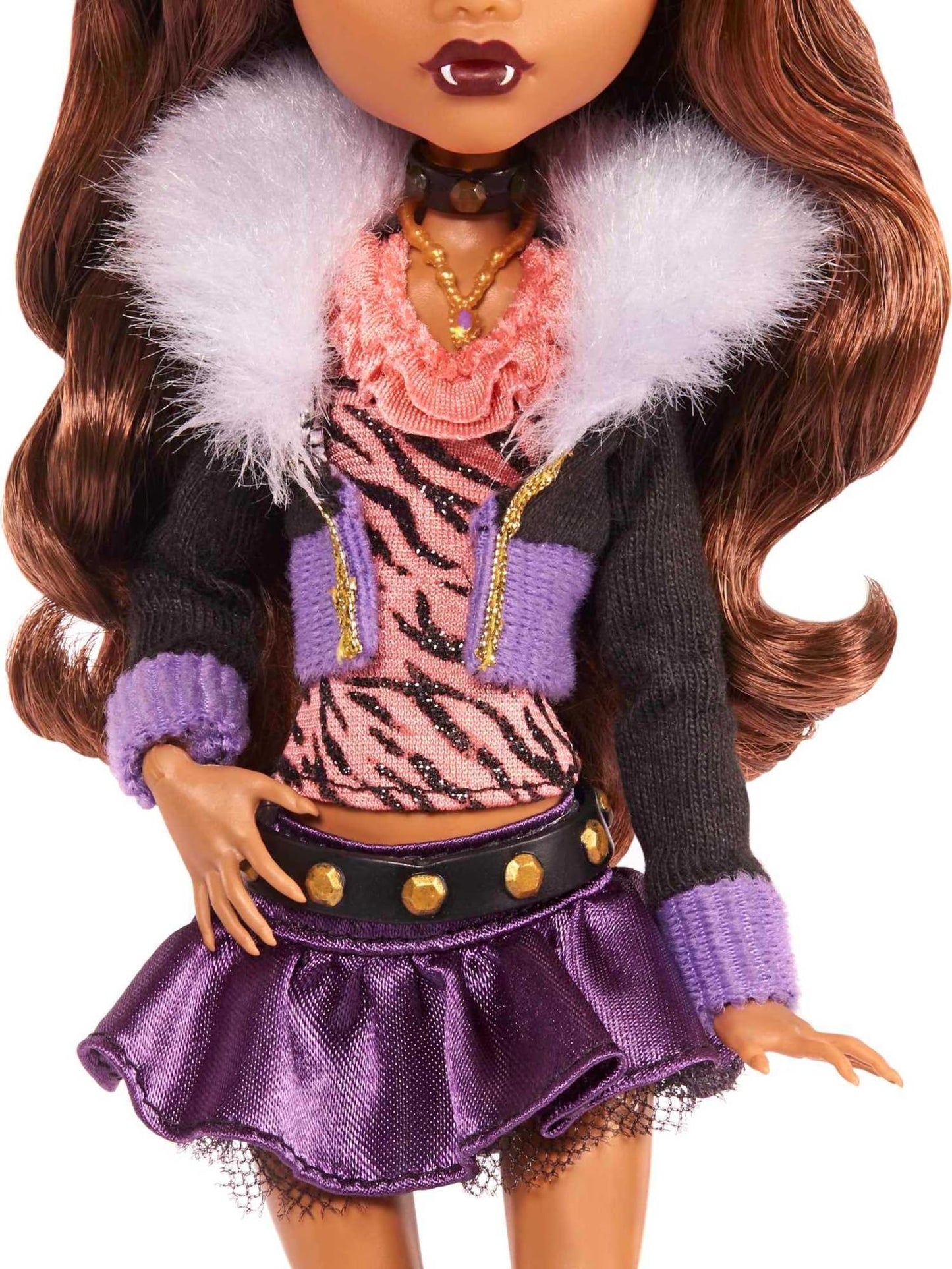 Monster High Clawdeen Wolf Reproduction Doll – Original Fashion, Crescent Pet, Stand & Accessories | 10.5-Inch Collectible Toy