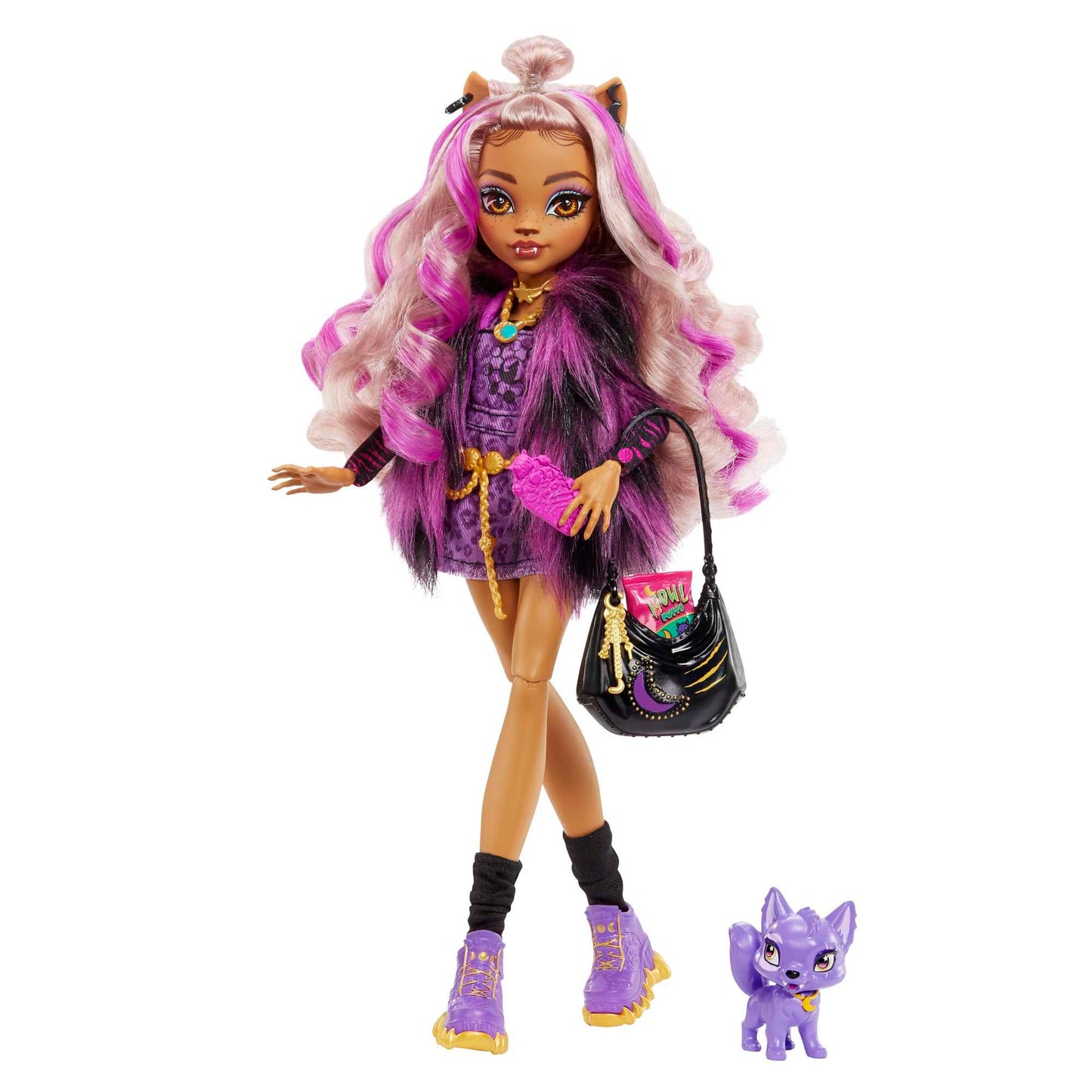 Monster High Clawdeen Wolf Doll with Purple Streak Hair – Crescent Pet & Fashion Accessories