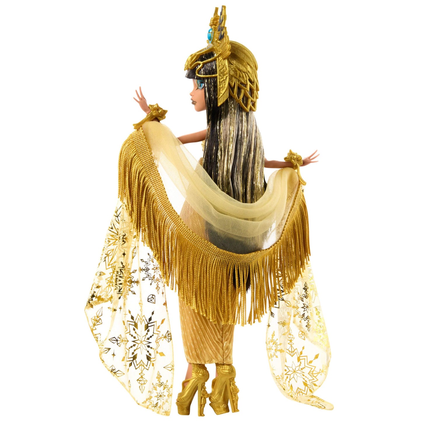 Monster High Howliday Doll: Cleo De Nile Winter Edition in Golden Gown with Gleaming Accessories