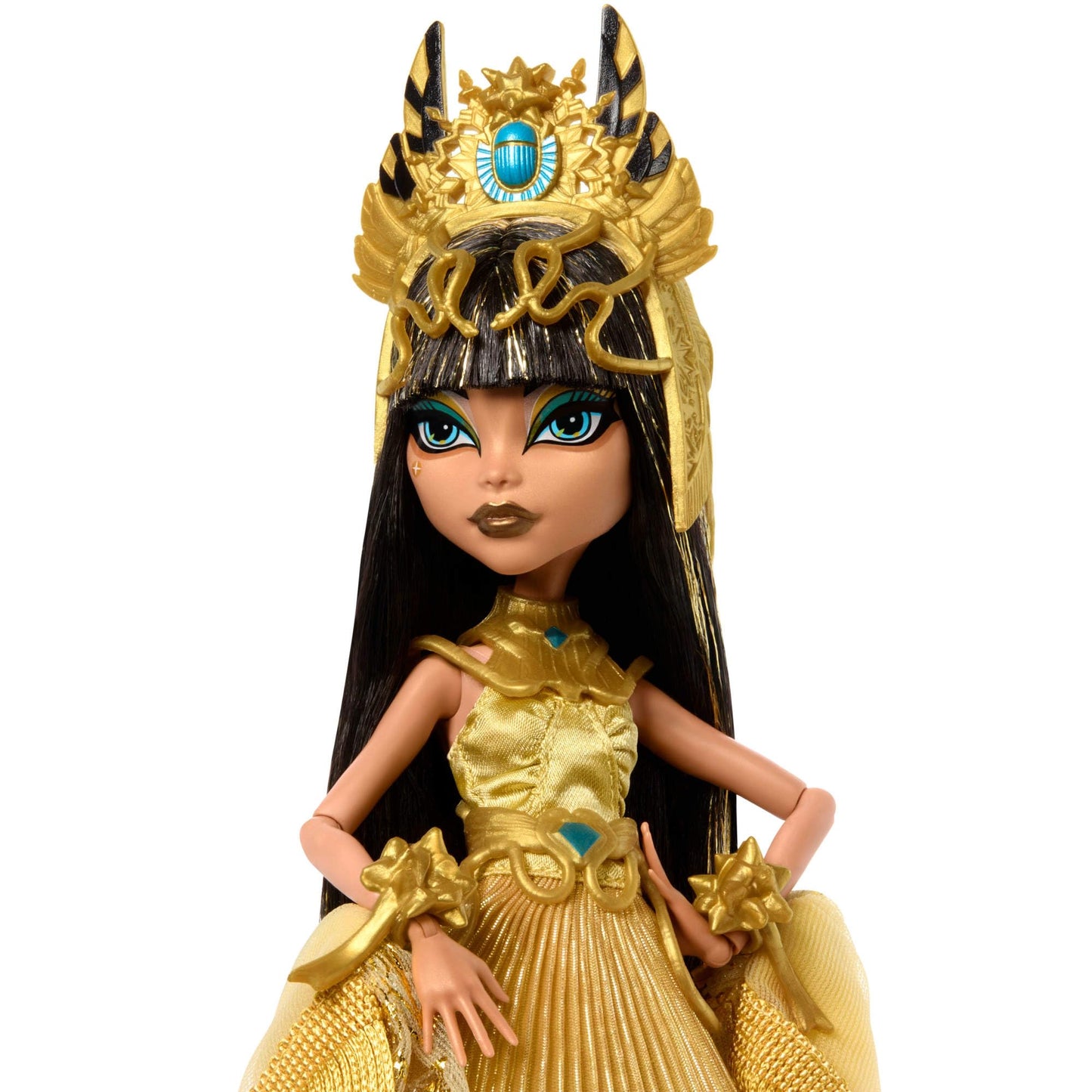 Monster High Howliday Doll: Cleo De Nile Winter Edition in Golden Gown with Gleaming Accessories