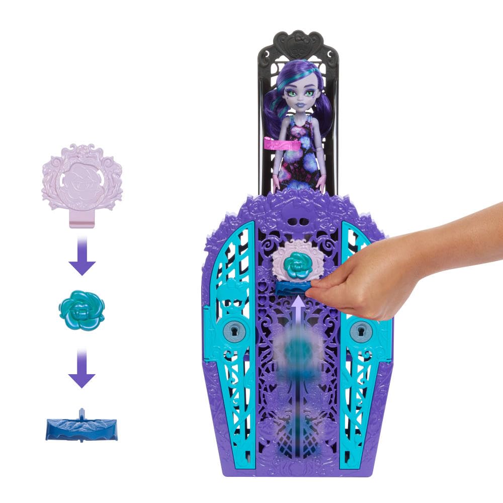 Monster High Skulltimate Secrets Garden Mysteries: Twyla with Reveal Closet & 19+ Tea Party Surprises
