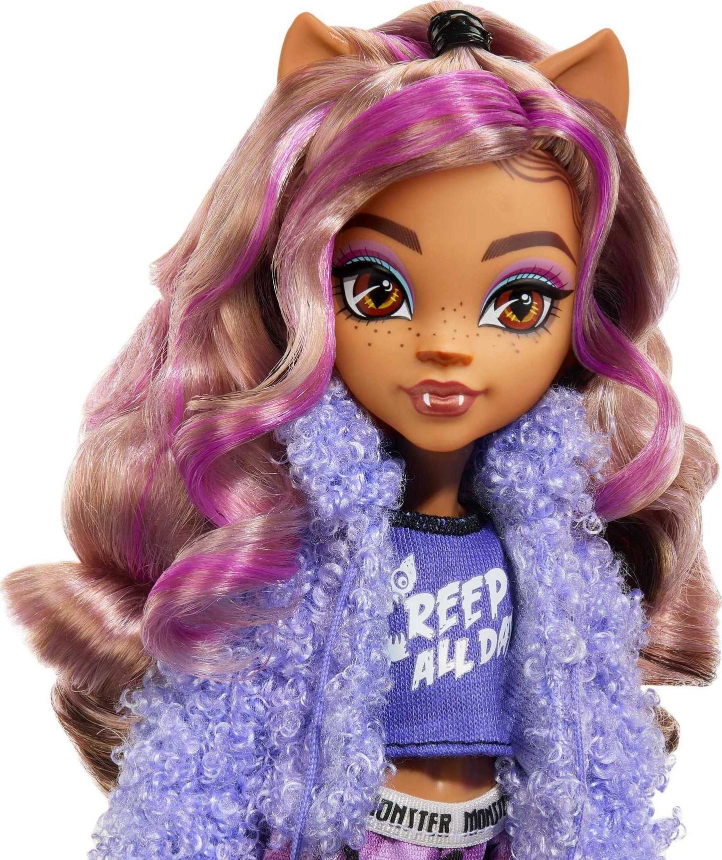 Monster High Creepover Party Doll: Clawdeen Wolf with Crescent – Sleepover Fashion & Accessories