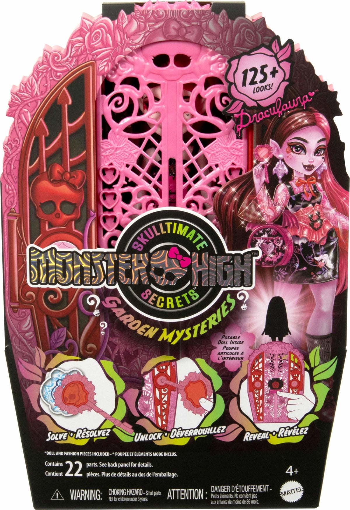 Monster High Skulltimate Secrets Garden Mysteries Draculaura Doll with Reveal Closet & 19+ Tea Party Surprises