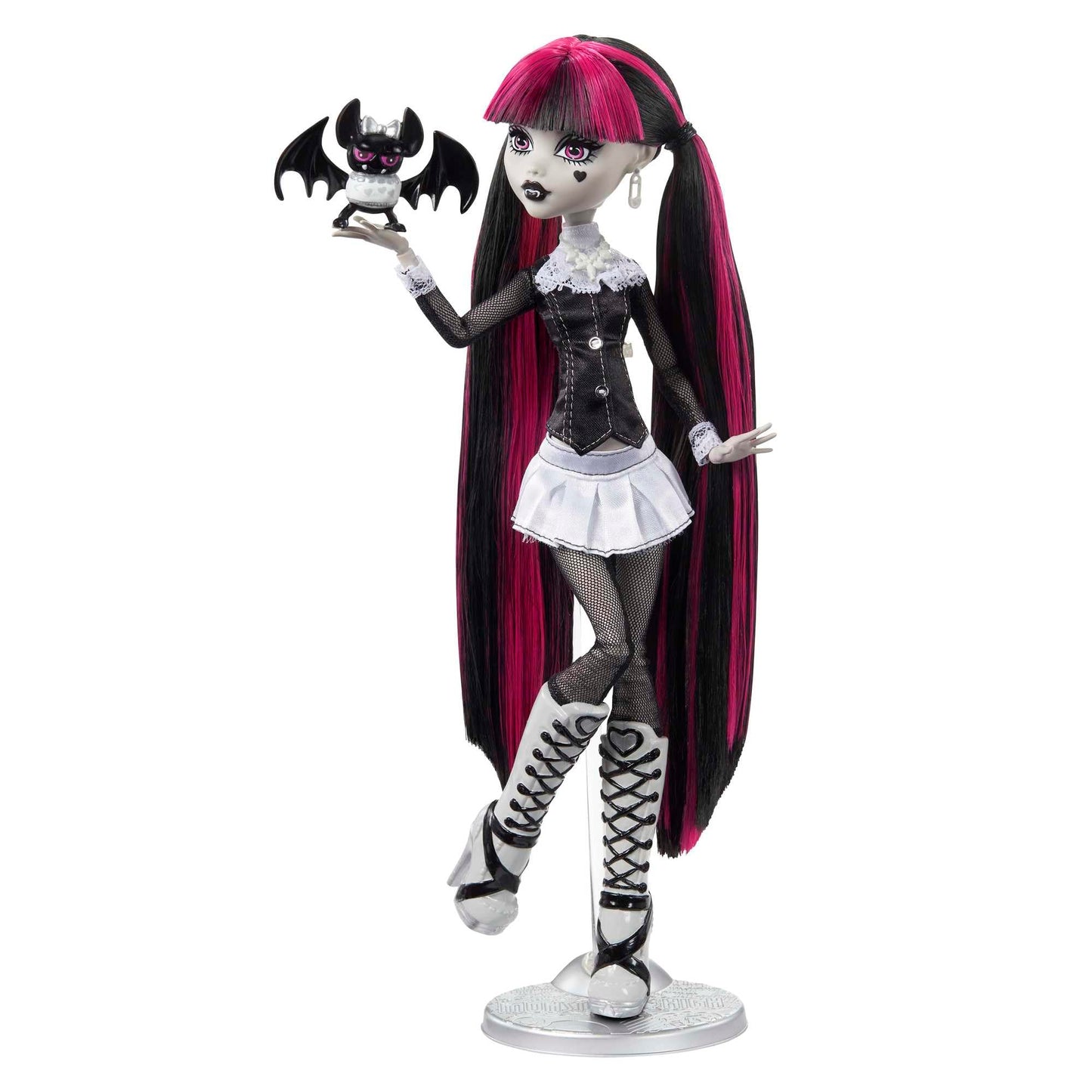 Monster High Reel Drama Draculaura Doll — Black & White Collectible with Doll-Size & Life-Size Posters