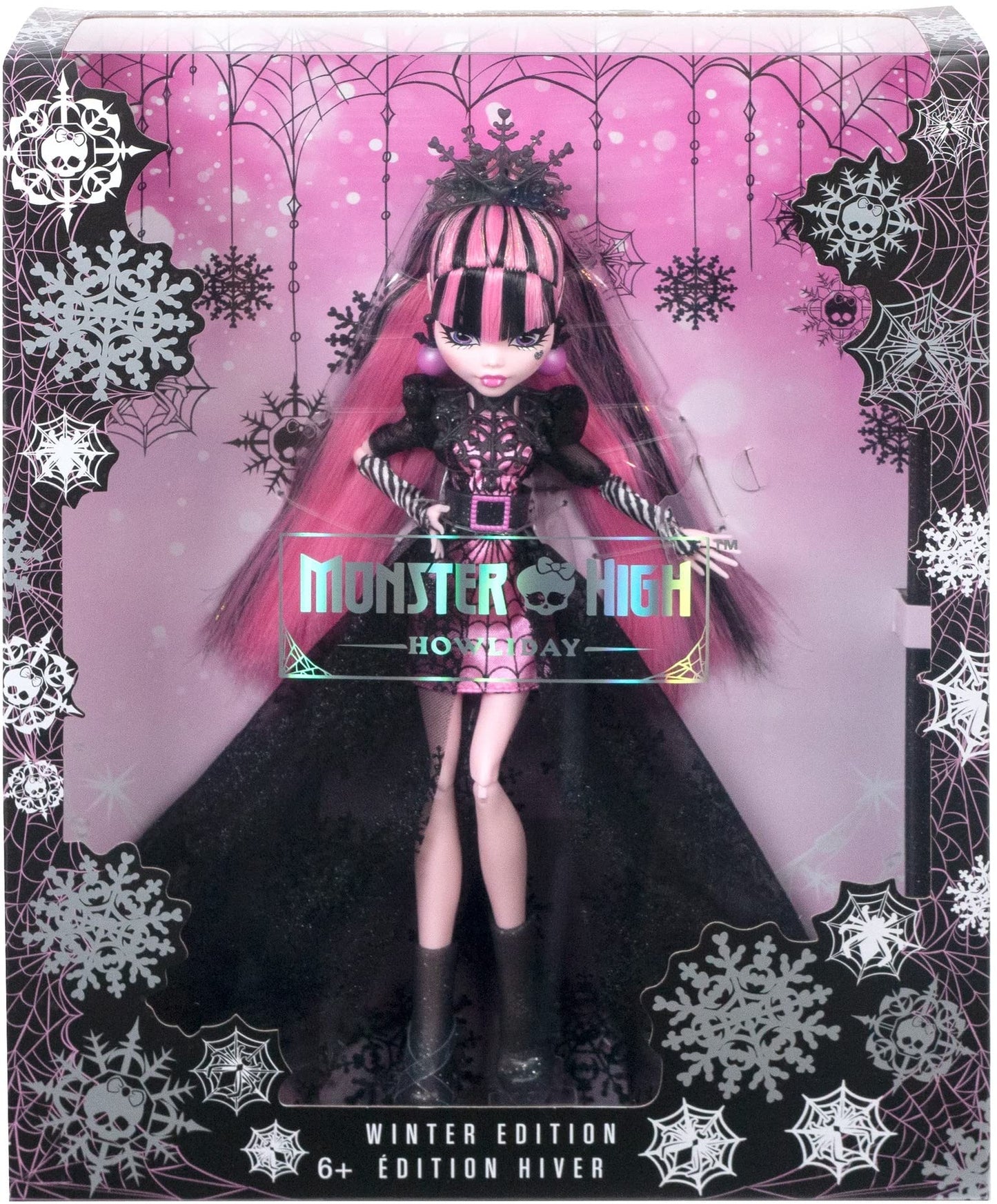 Monster High Draculaura Special Howliday Edition Doll – Pink & Black Gown, Holiday Collection