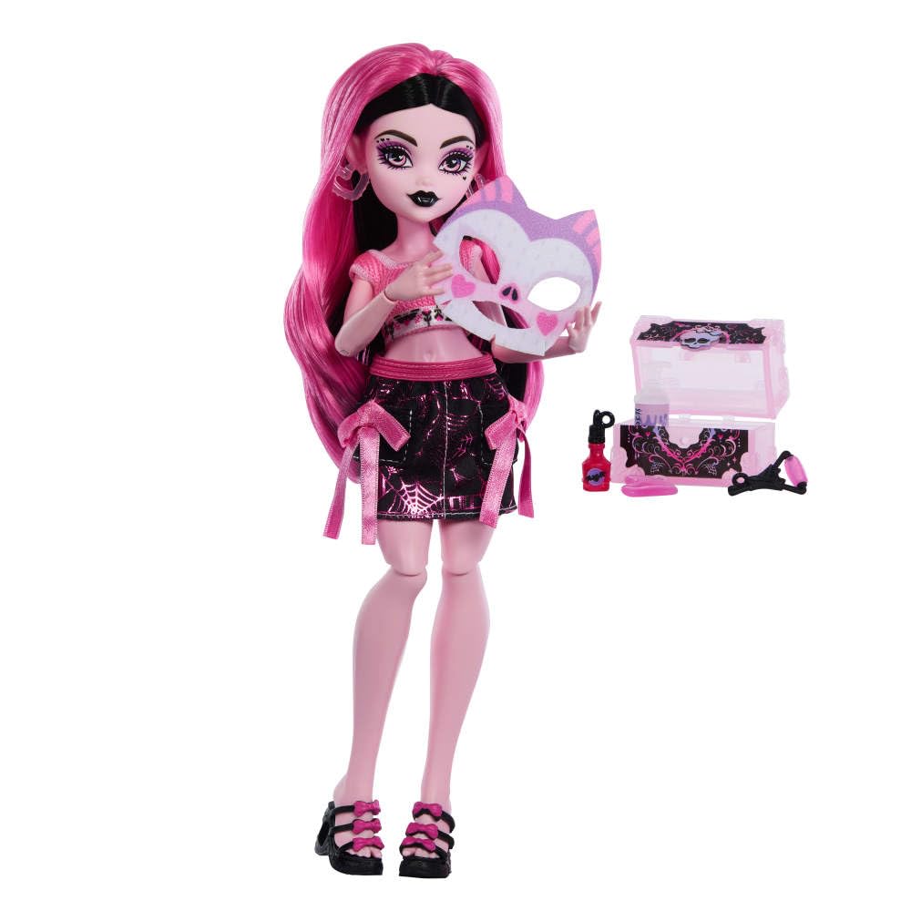Monster High Self-Scare Secrets Draculaura Doll + 13 Surprises – Realistic Spa Tools & Custom Mood Board