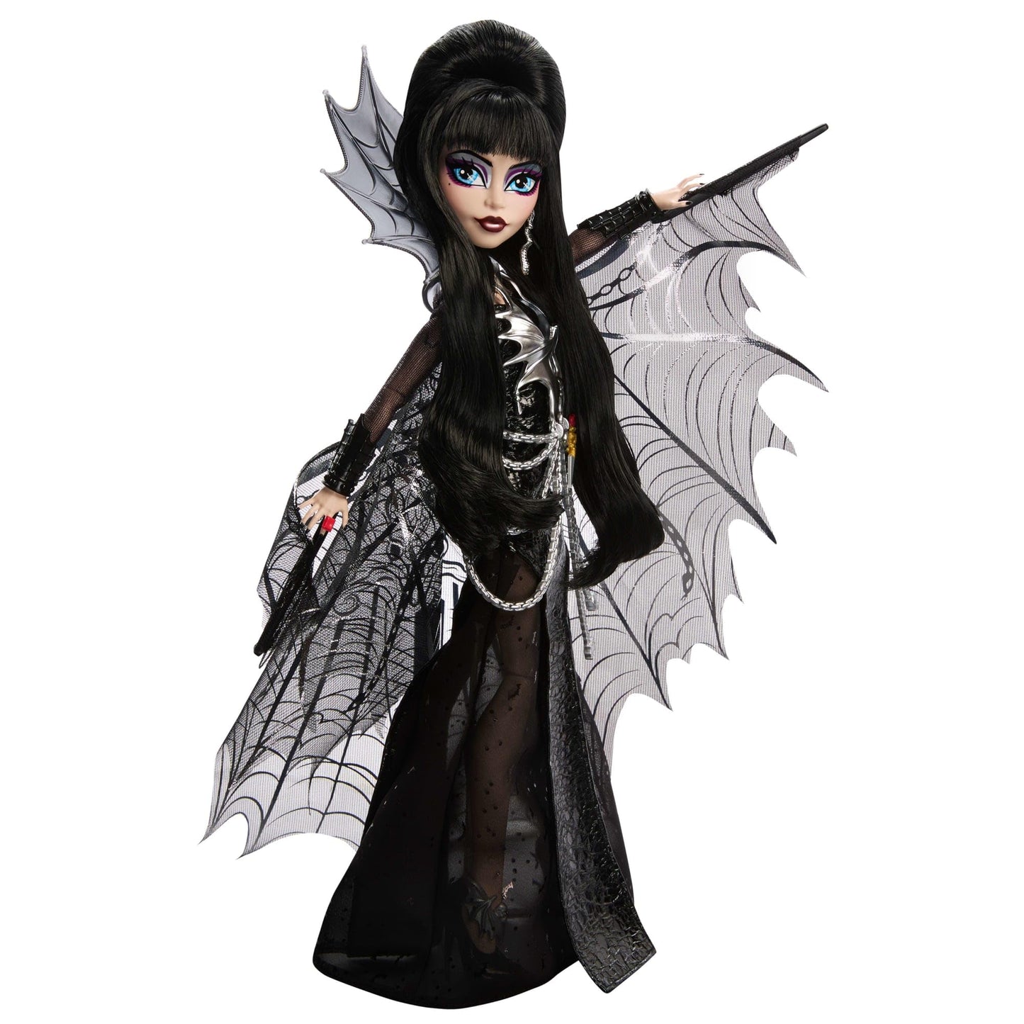 Monster High Elvira Doll – Mistress of the Dark Collectible with Batwing Cape + Black Faux Leather Dress | Amazon Exclusive