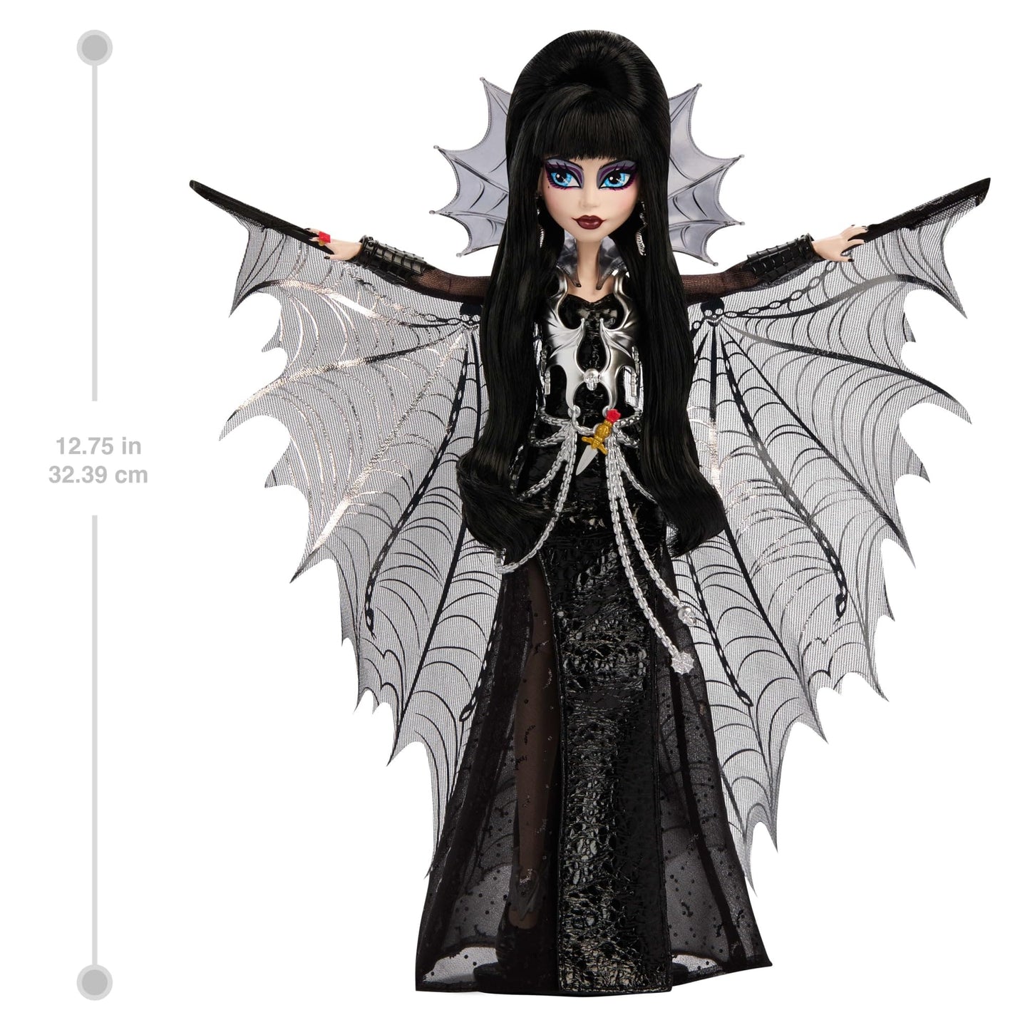 Monster High Elvira Doll – Mistress of the Dark Collectible with Batwing Cape + Black Faux Leather Dress | Amazon Exclusive