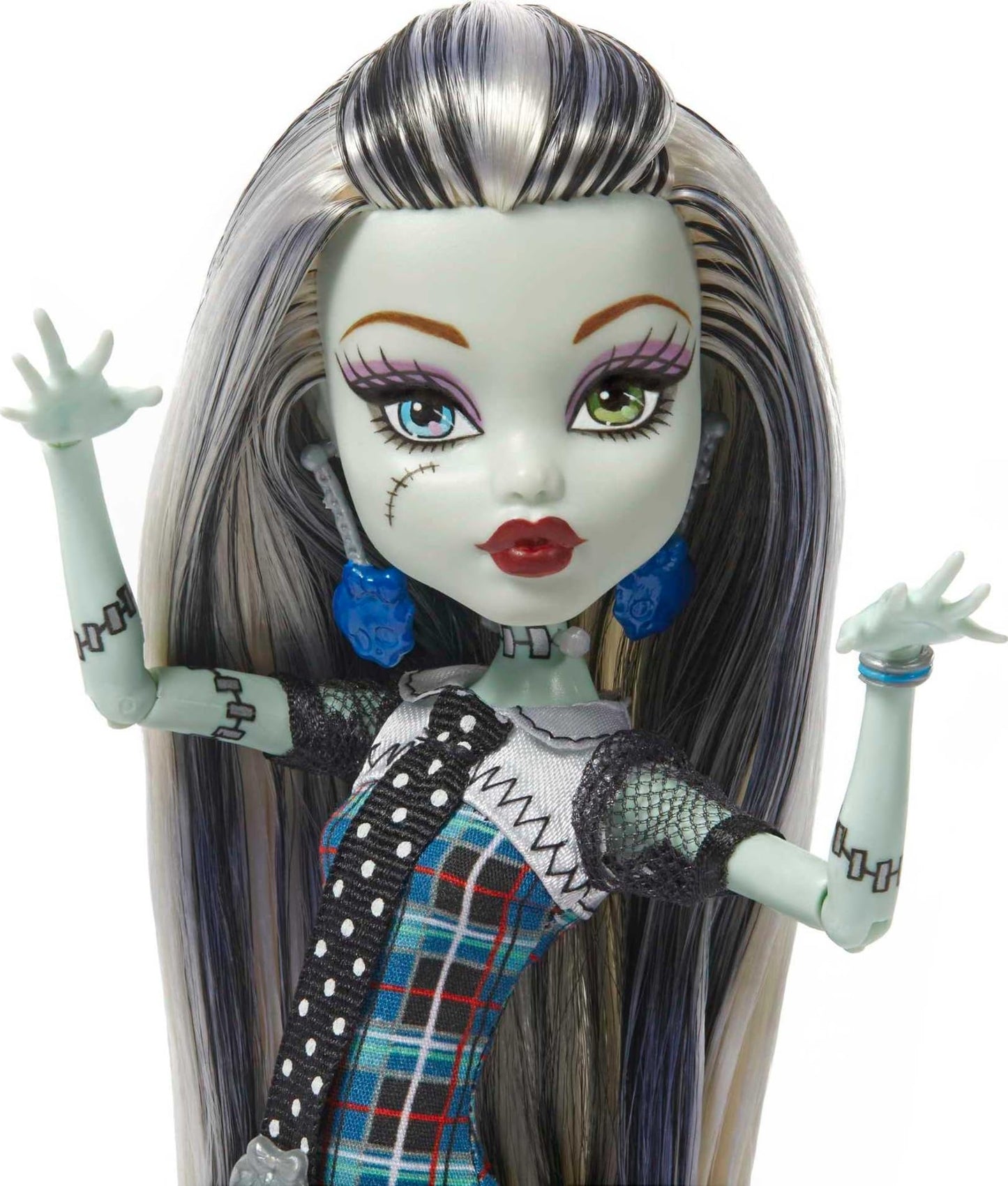 Monster High Frankie Stein Reproduction Doll – 10.5-Inch Collectible with Watzit, Stand & Accessories