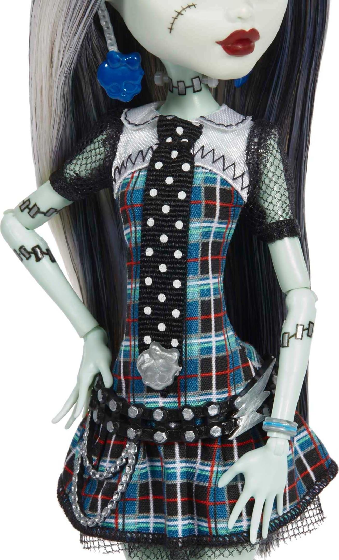 Monster High Frankie Stein Reproduction Doll – 10.5-Inch Collectible with Watzit, Stand & Accessories