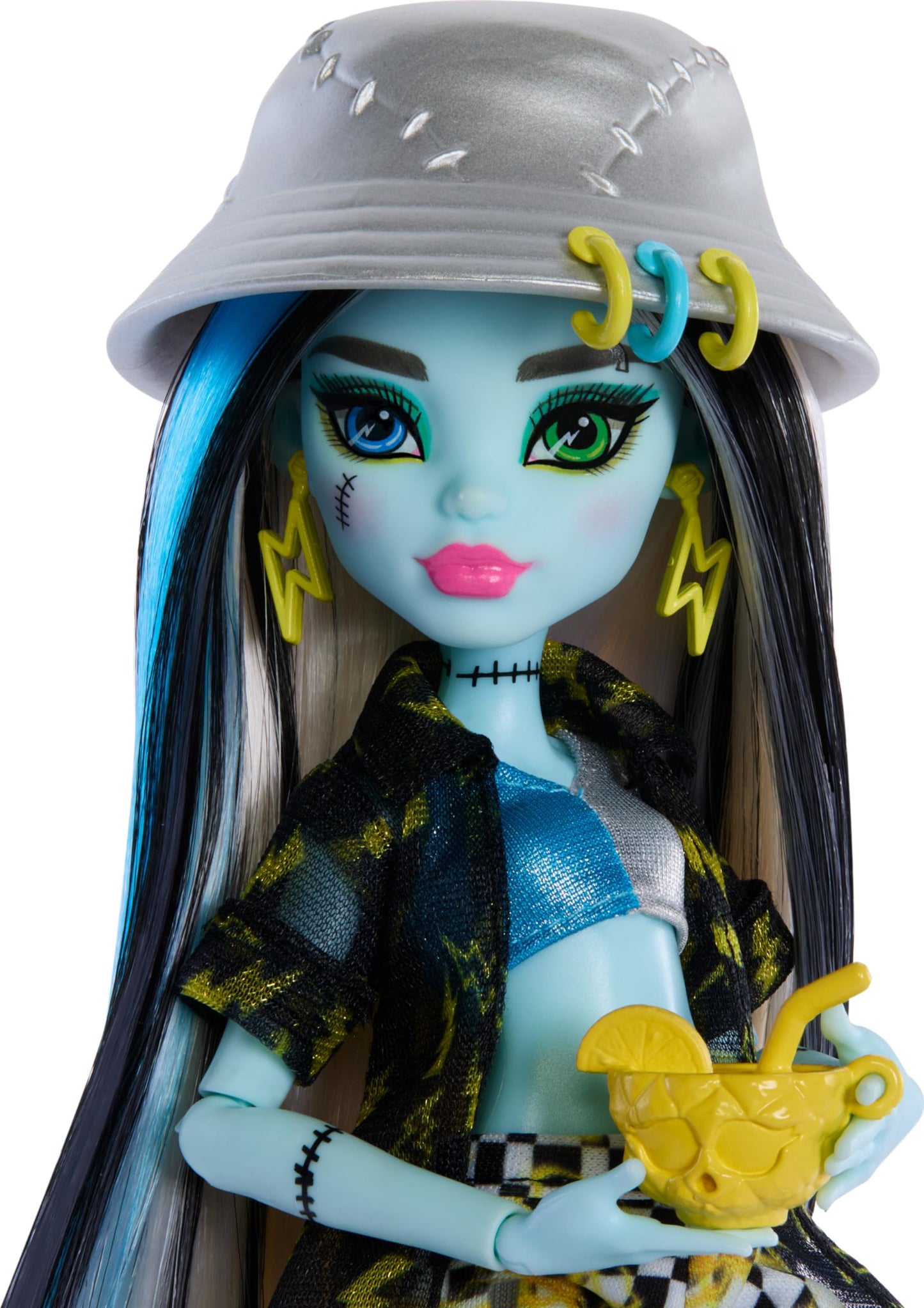 Monster High Scare-adise Island Frankie Stein Doll — Swimsuit, Coverup & Beach Accessories