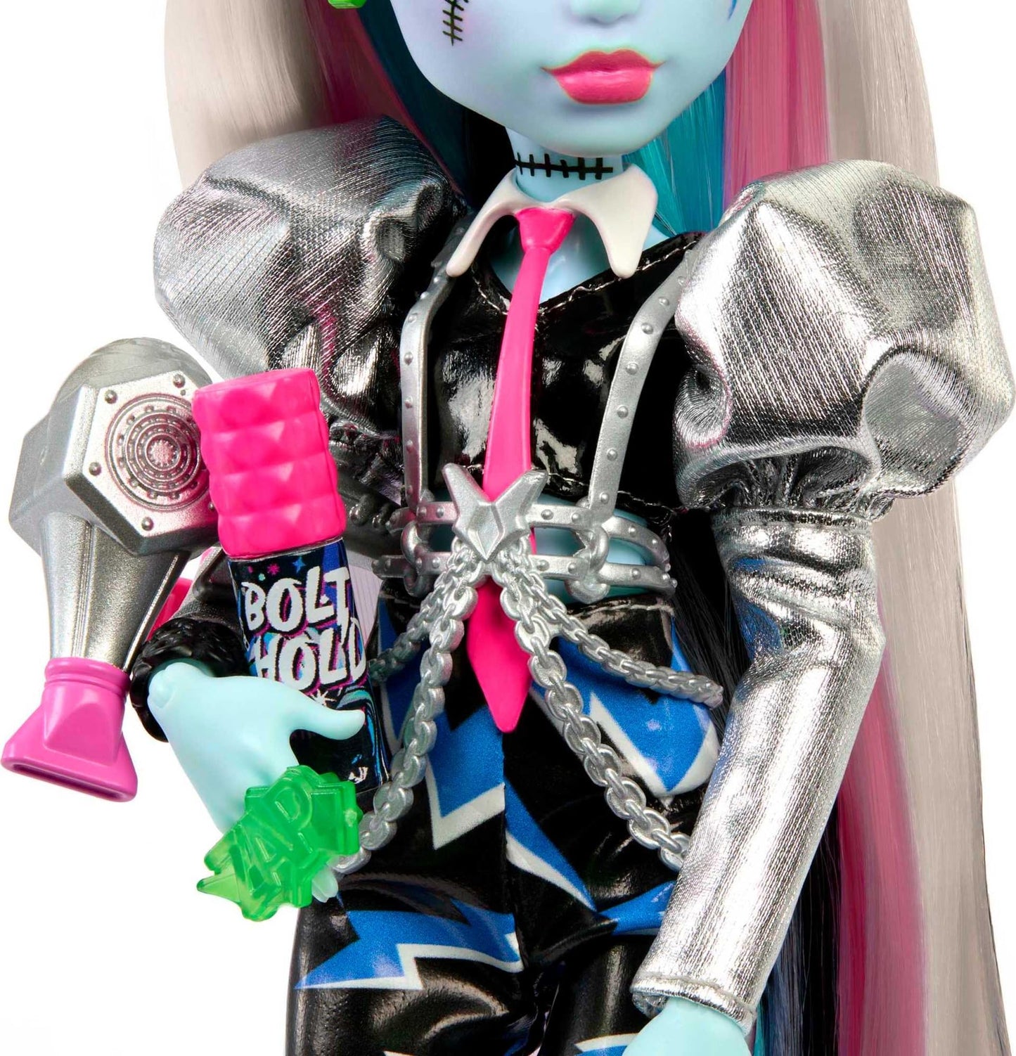 Monster High Amped Up Frankie Stein Rockstar Doll with Keytar & Headphones