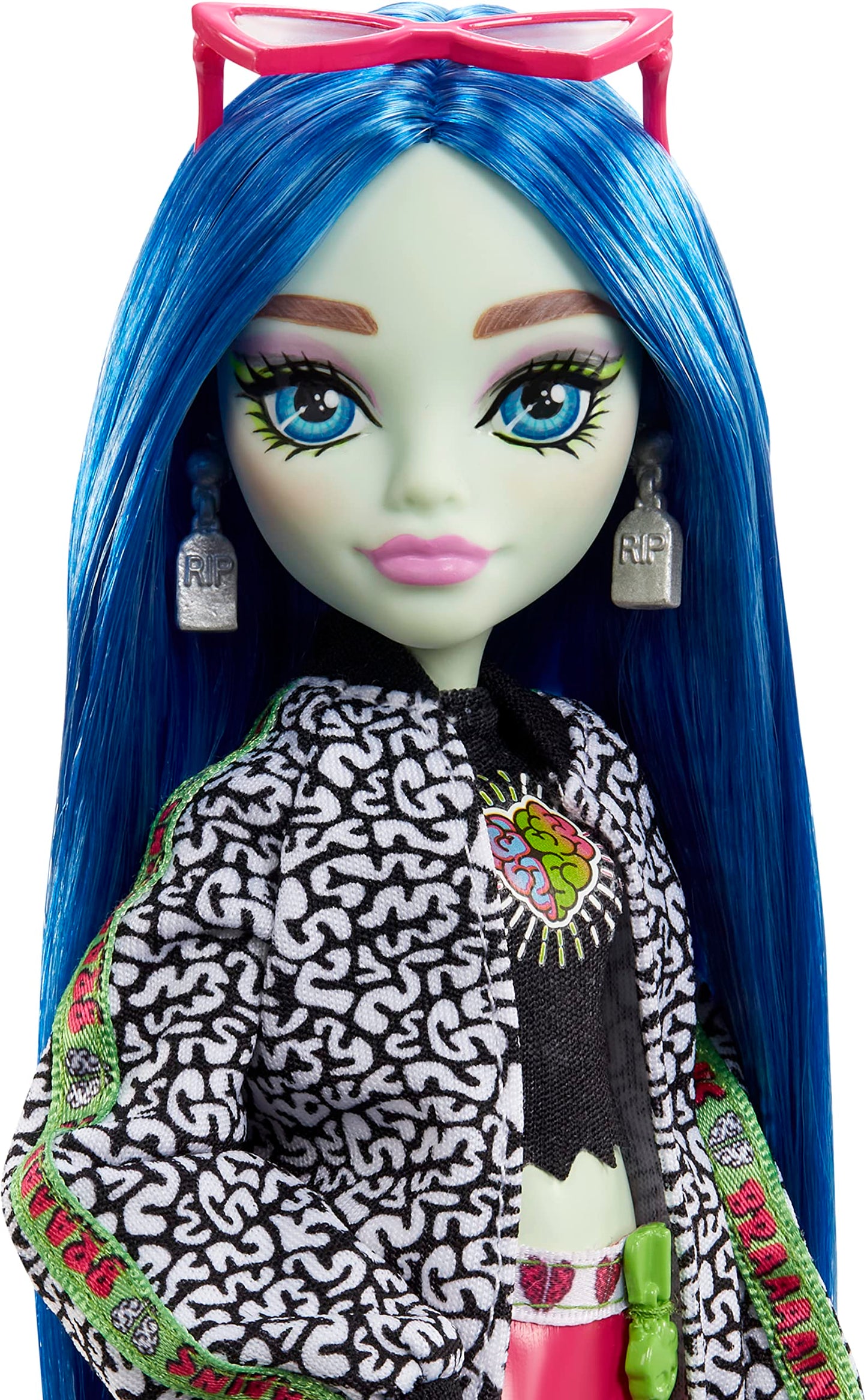 Monster High Ghoulia Yelps Posable Doll – 10.3 in with Blue Hair, Pet Owl & Accessories