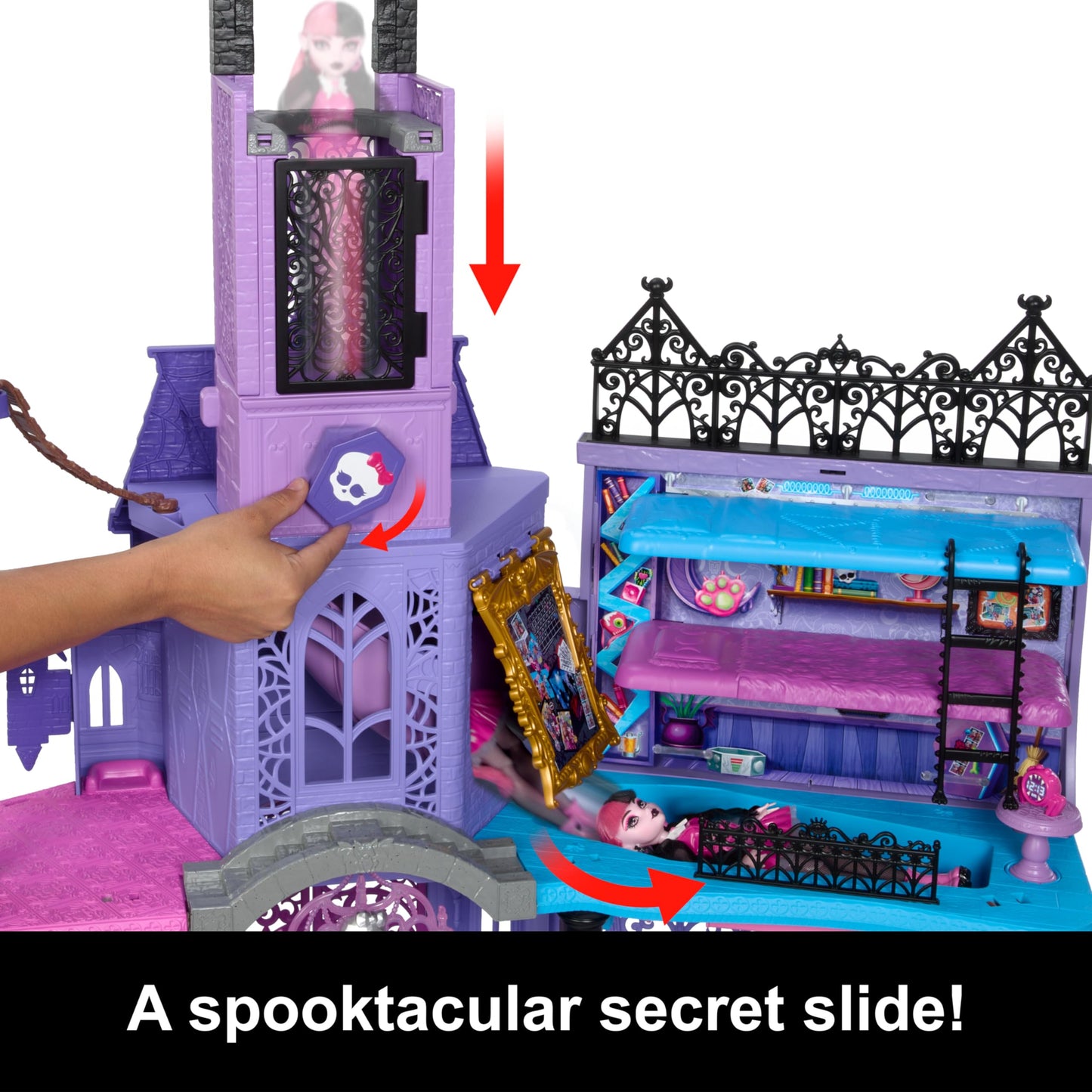 Monster High Haunted High School Playset – 7 Play Areas & 35+ Storytelling Pieces