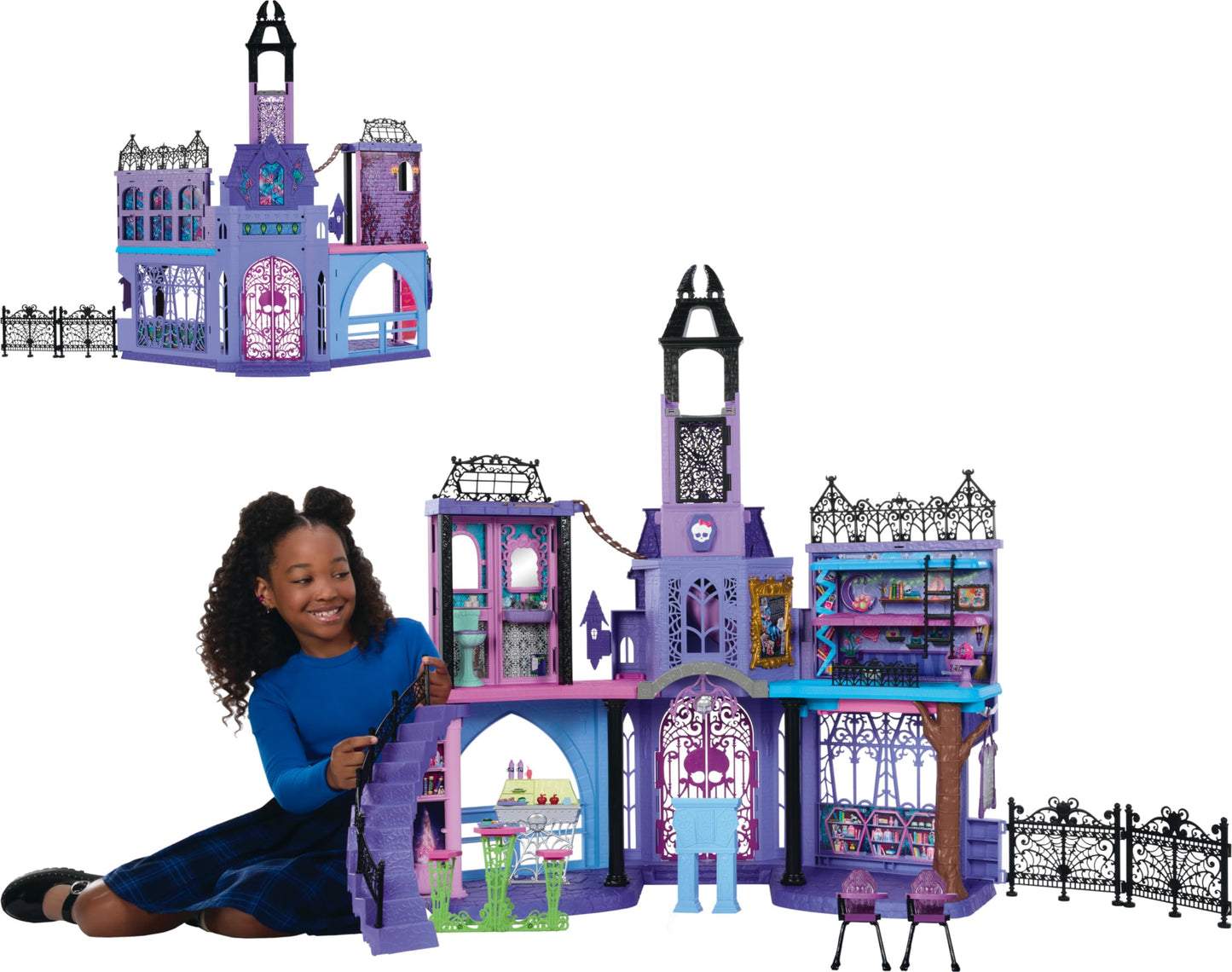 Monster High Haunted High School Playset – 7 Play Areas & 35+ Storytelling Pieces