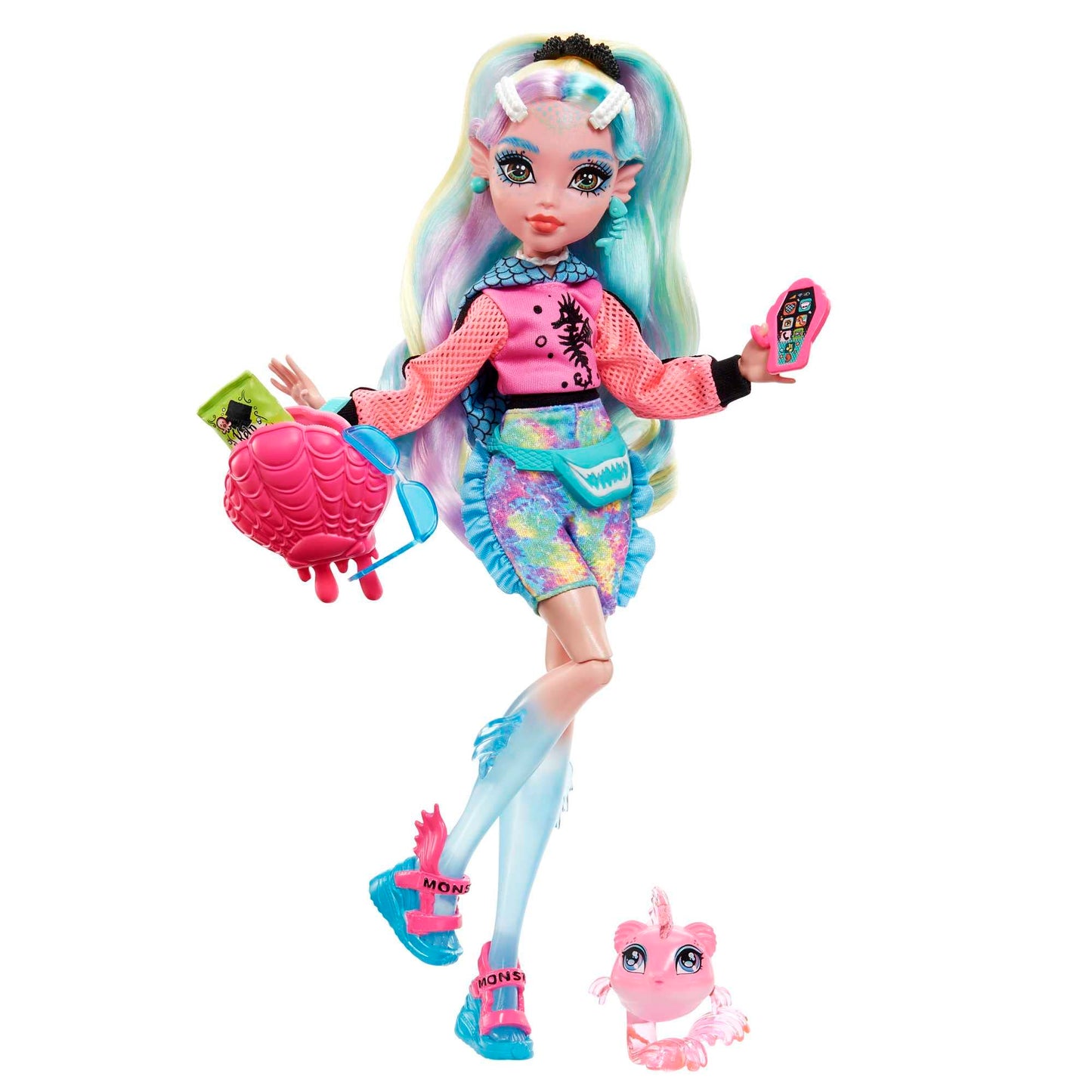 Monster High Lagoona Blue Doll with Colorful Hair – Signature Look, Accessories & Neptuna Pet