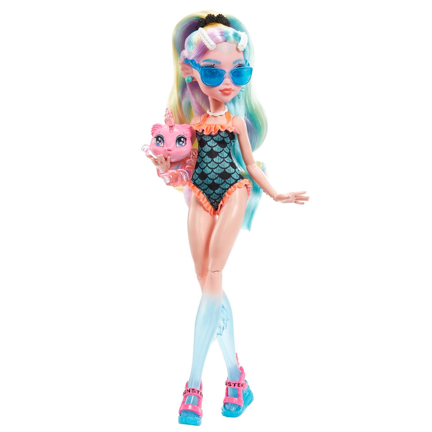 Monster High Lagoona Blue Doll with Colorful Hair – Signature Look, Accessories & Neptuna Pet