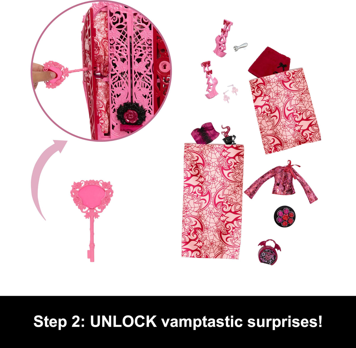 Monster High Skulltimate Secrets Garden Mysteries Draculaura Doll with Reveal Closet & 19+ Tea Party Surprises