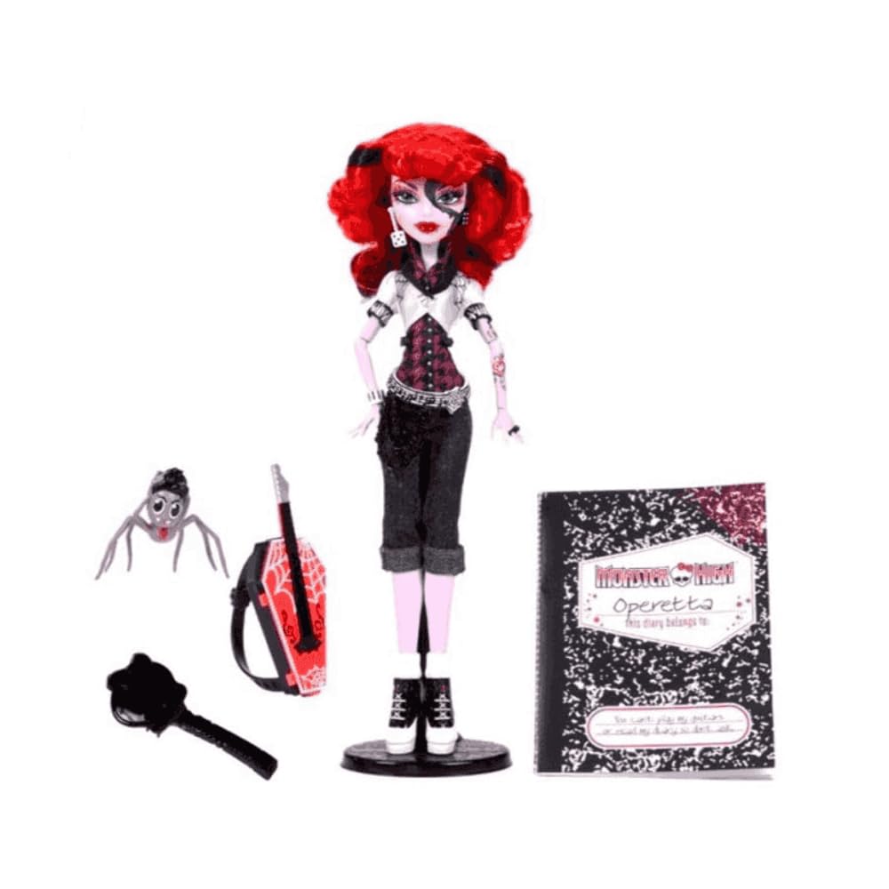 Monster High Boo-riginal Creeproduction Doll: Operetta with Stand, Diary & Memphis Longlegs