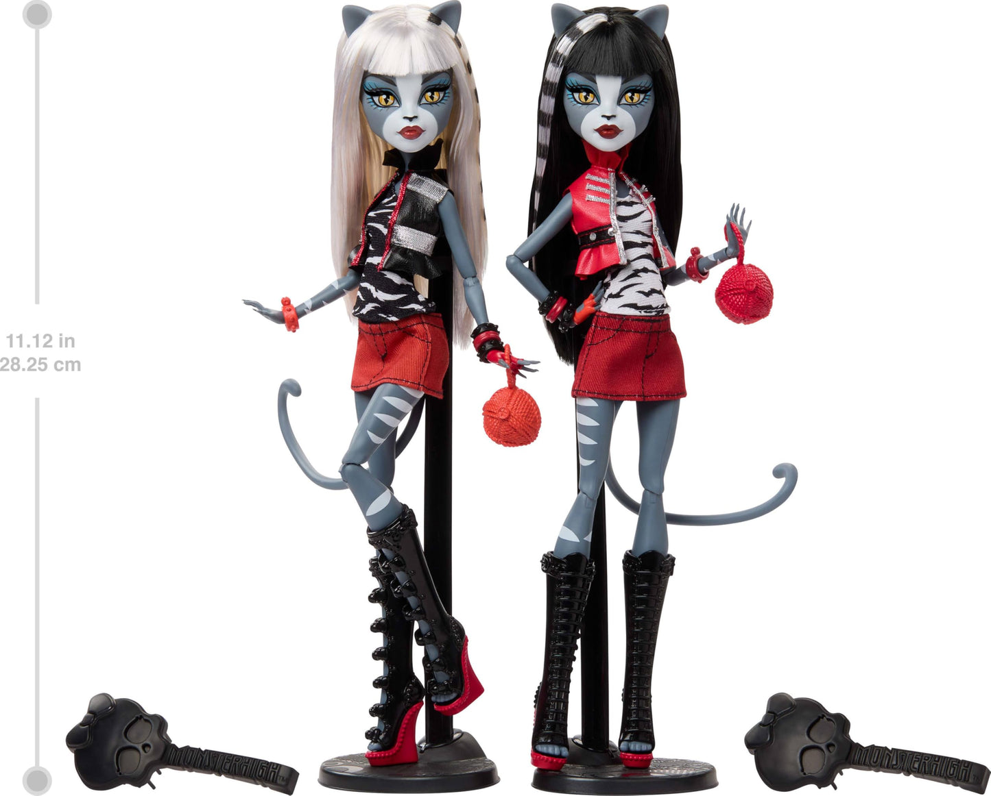 Monster High Boo-original Creeproduction Doll 2-Pack: Meowlody & Purrsephone with Stands & Diary
