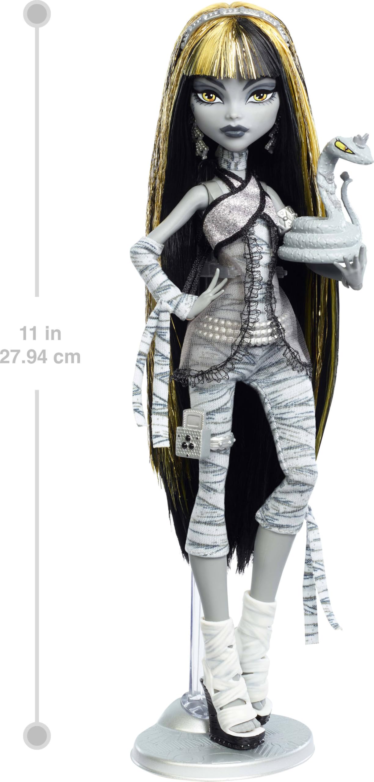 Monster High Reel Drama Cleo De Nile Doll — Black & White Reproduction with Doll-Size & Life-Size Posters