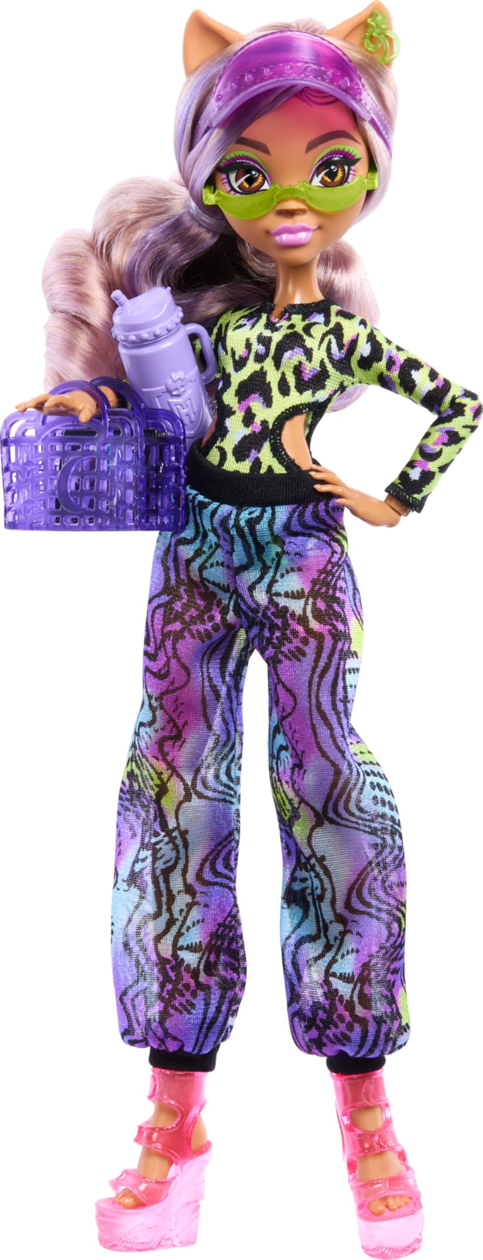 Monster High Scare-adise Island Clawdeen Wolf Doll – Beach Vacation Outfit & Accessories
