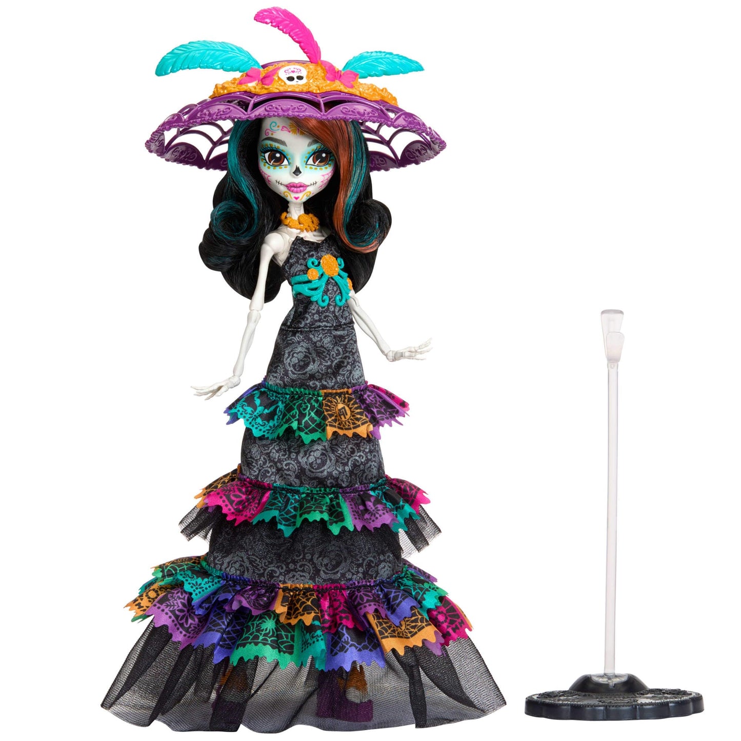 Monster High Skelita Calaveras Día de Muertos 2024 Howliday Collectible – La Catrina Hat, Paper Banner Dress, Display Packaging