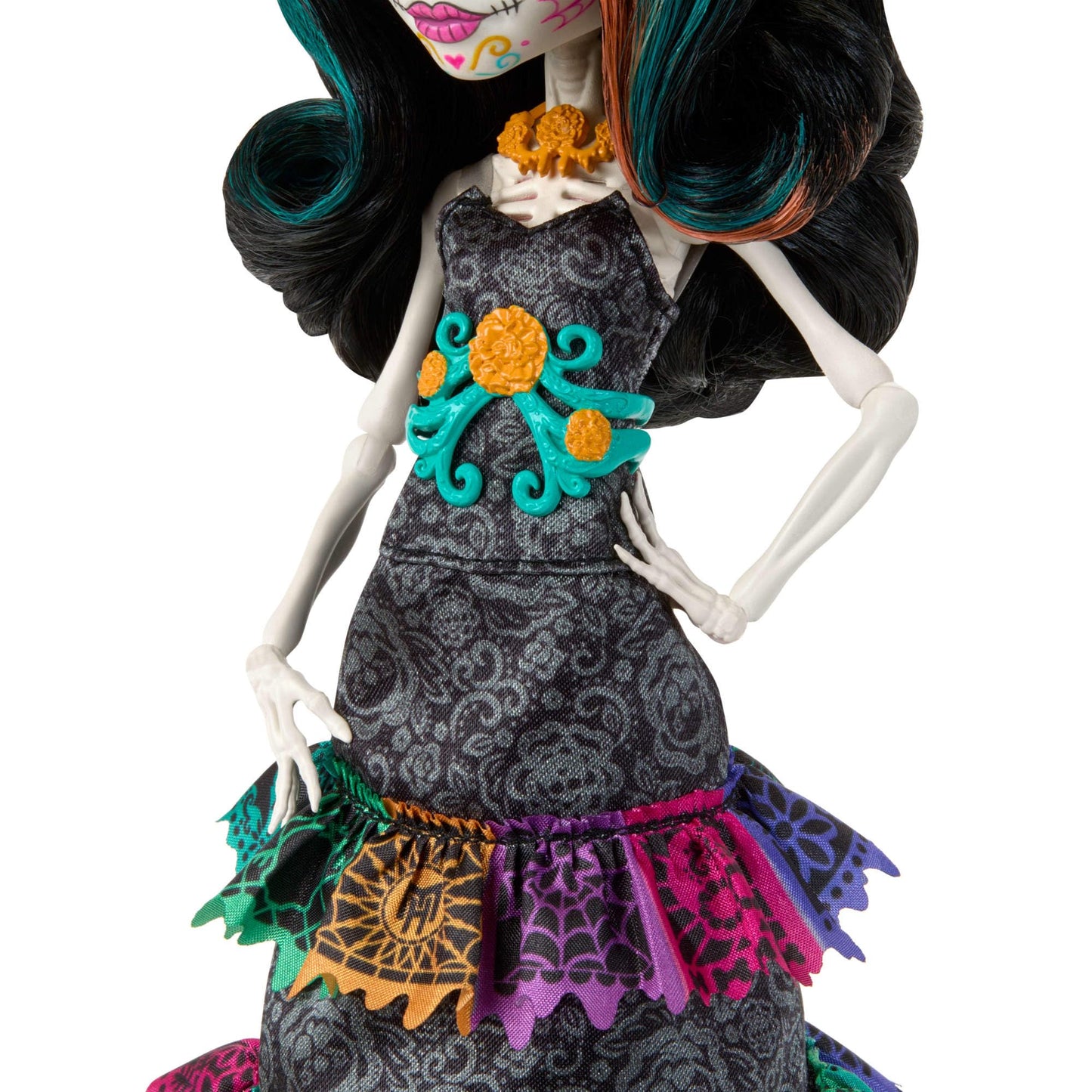 Monster High Skelita Calaveras Día de Muertos 2024 Howliday Collectible – La Catrina Hat, Paper Banner Dress, Display Packaging
