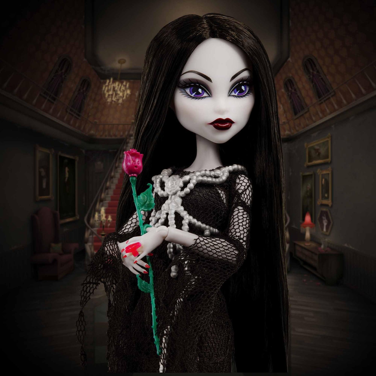 Monster High Skullector Addams Family Morticia & Wednesday Dolls – Fully Articulated with Certificate