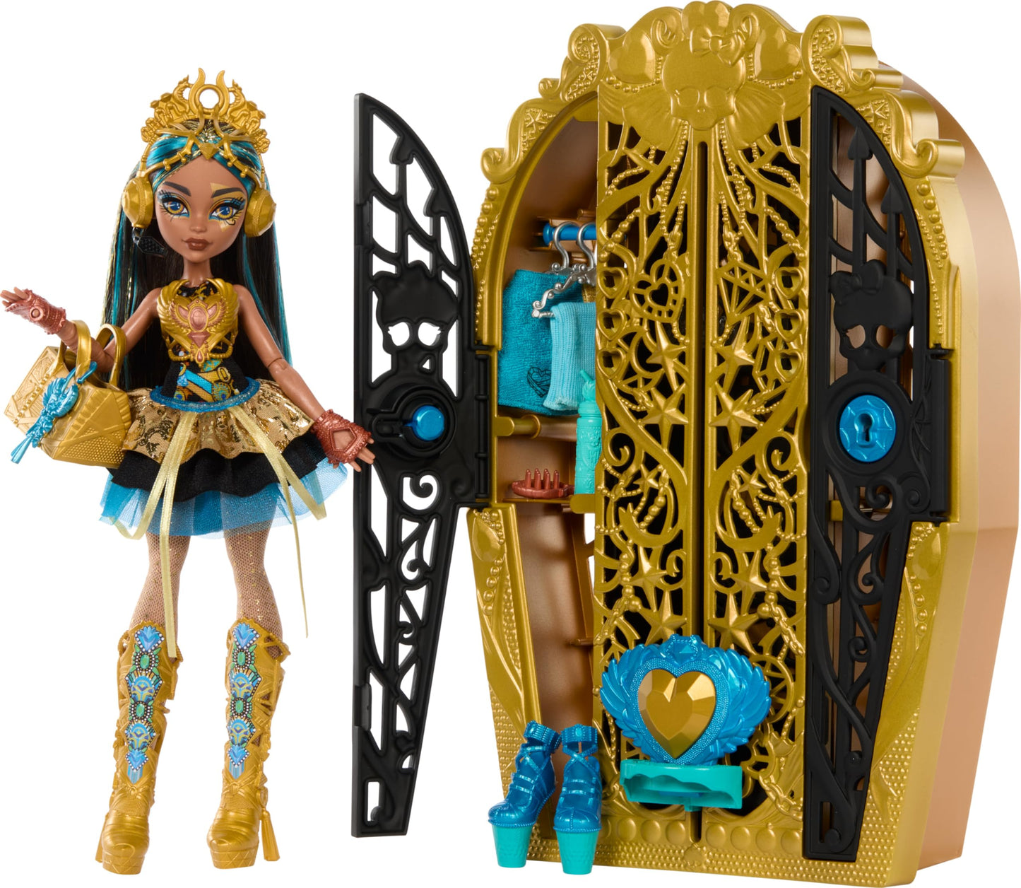 Monster High Skulltimate Secrets: Monster Mysteries Cleo De Nile Closet Set with 19+ Surprises