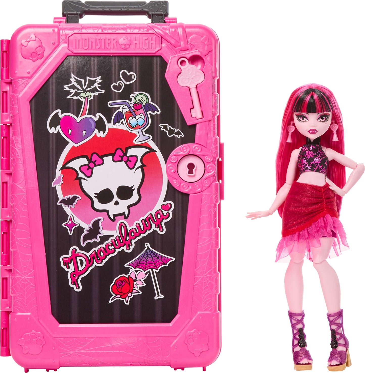 Monster High Skulltimate Secrets Draculaura Doll – Gore-geous Oasis Destination with 19+ Surprises