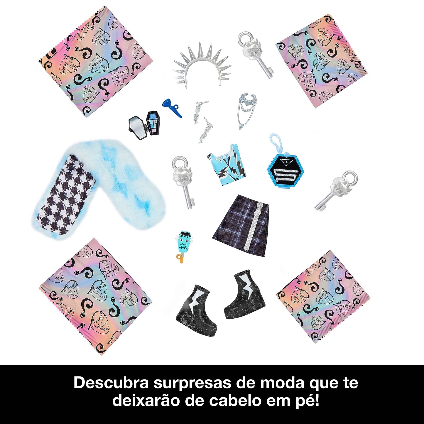 Monster High Skulltimate Secrets Fearidescent Frankie Stein Doll & Locker Set – 19+ Surprises