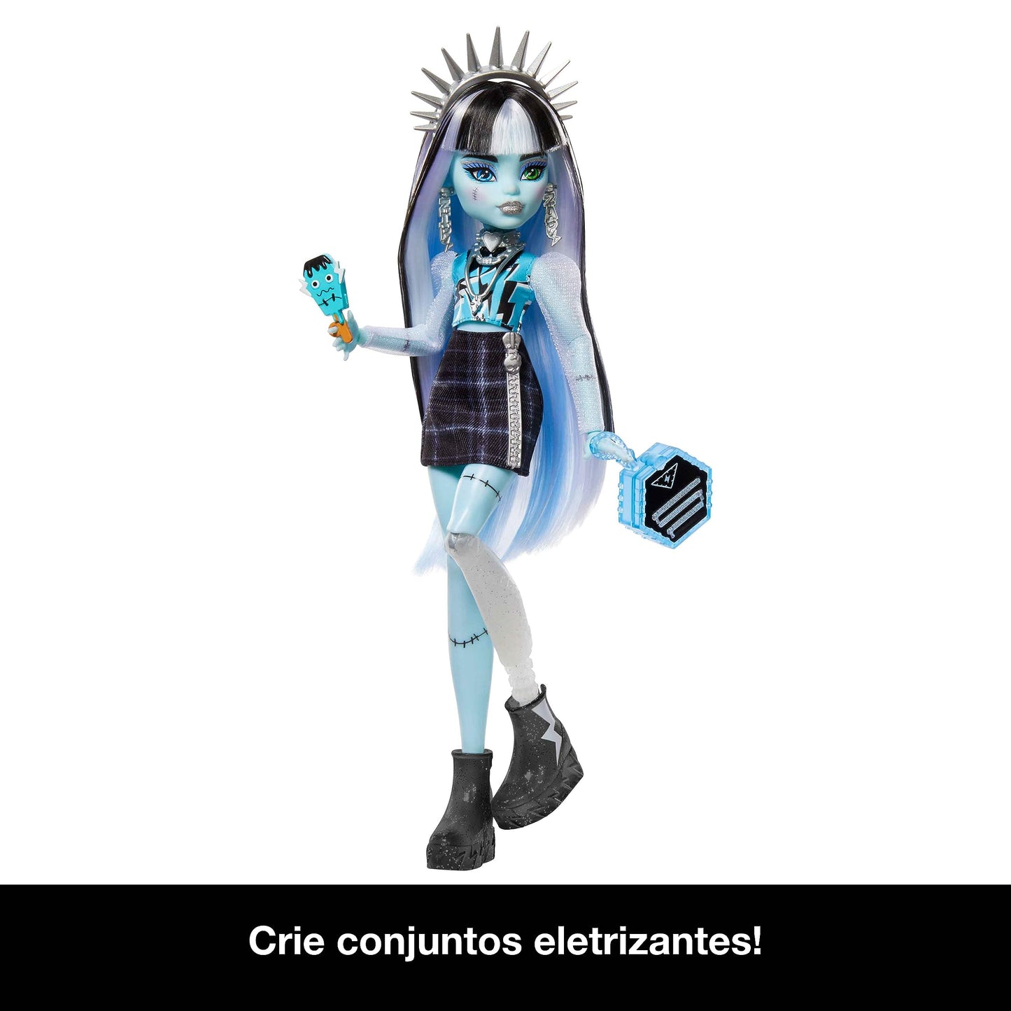 Monster High Skulltimate Secrets Fearidescent Frankie Stein Doll & Locker Set – 19+ Surprises