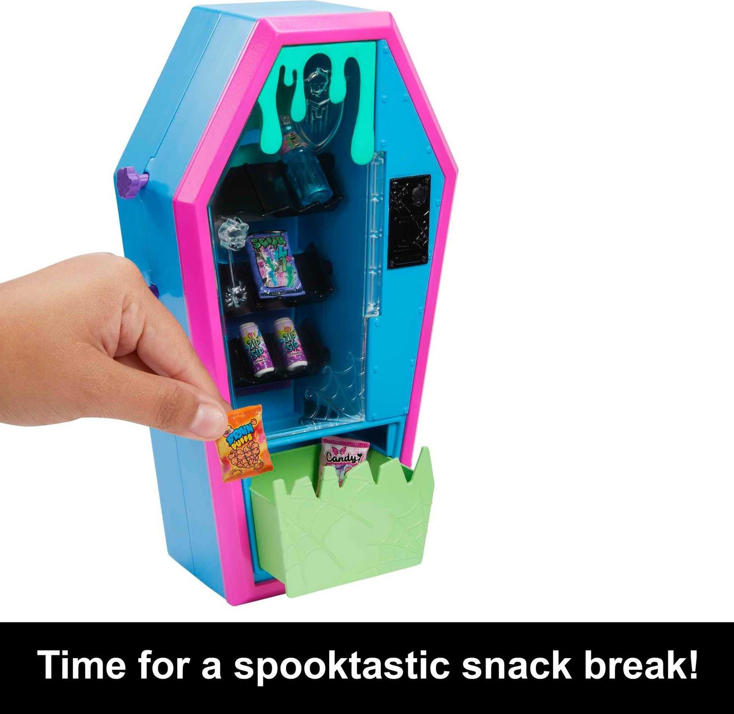 Monster High Student Lounge Playset – Doll House Furniture, Vending Machine & Pets