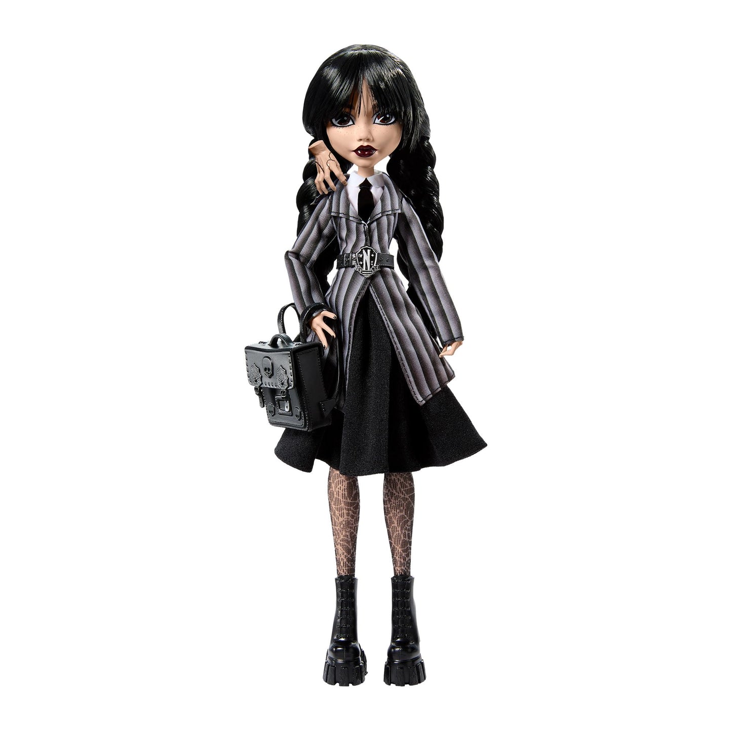 Monster High Wednesday Doll & Accessories — Nevermore Academy Outfit with Thing & Stand