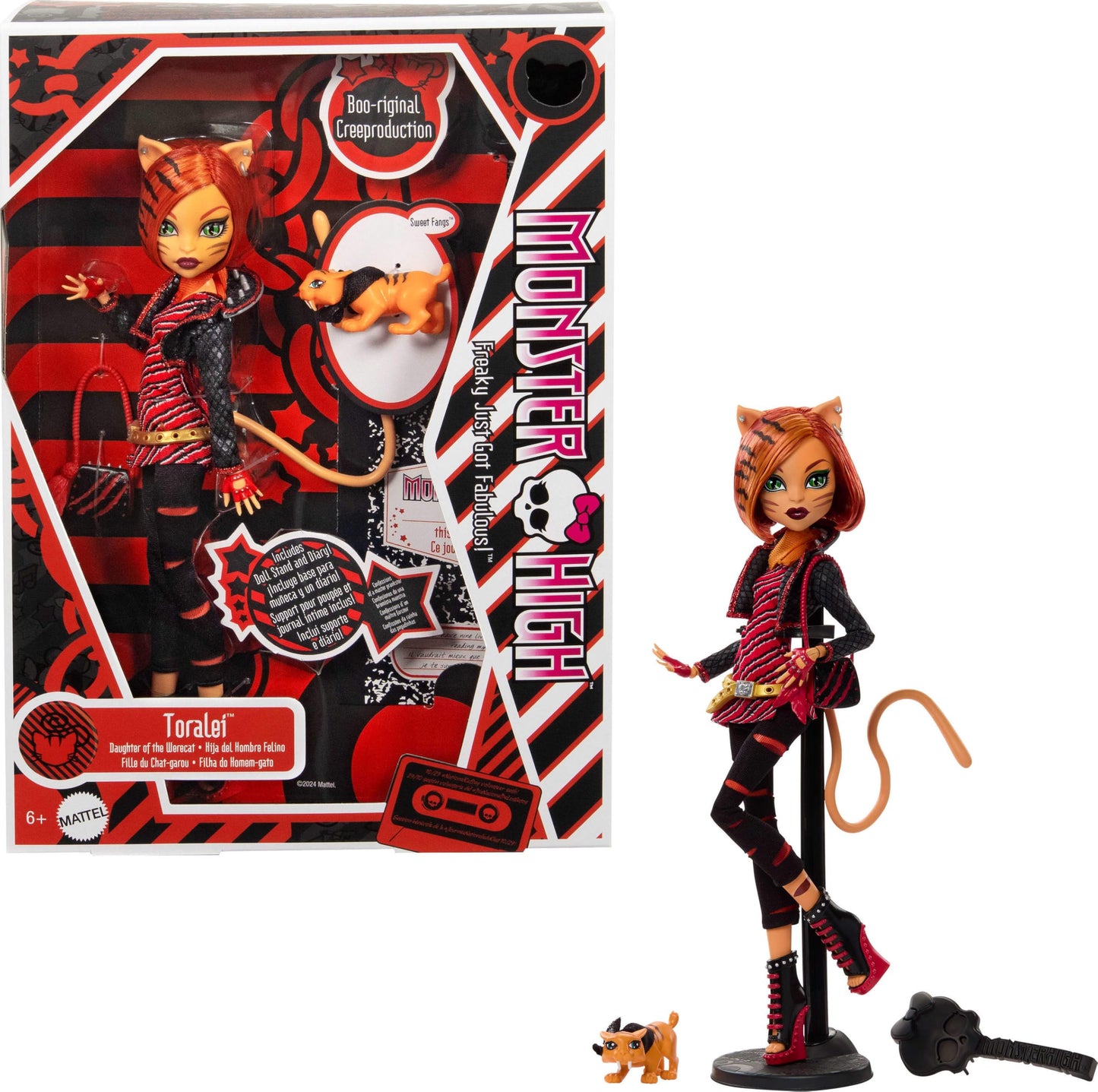 Monster High Boo-riginal Creeproduction Toralei Doll – Collectible with Stand, Diary & Sweet Fangs