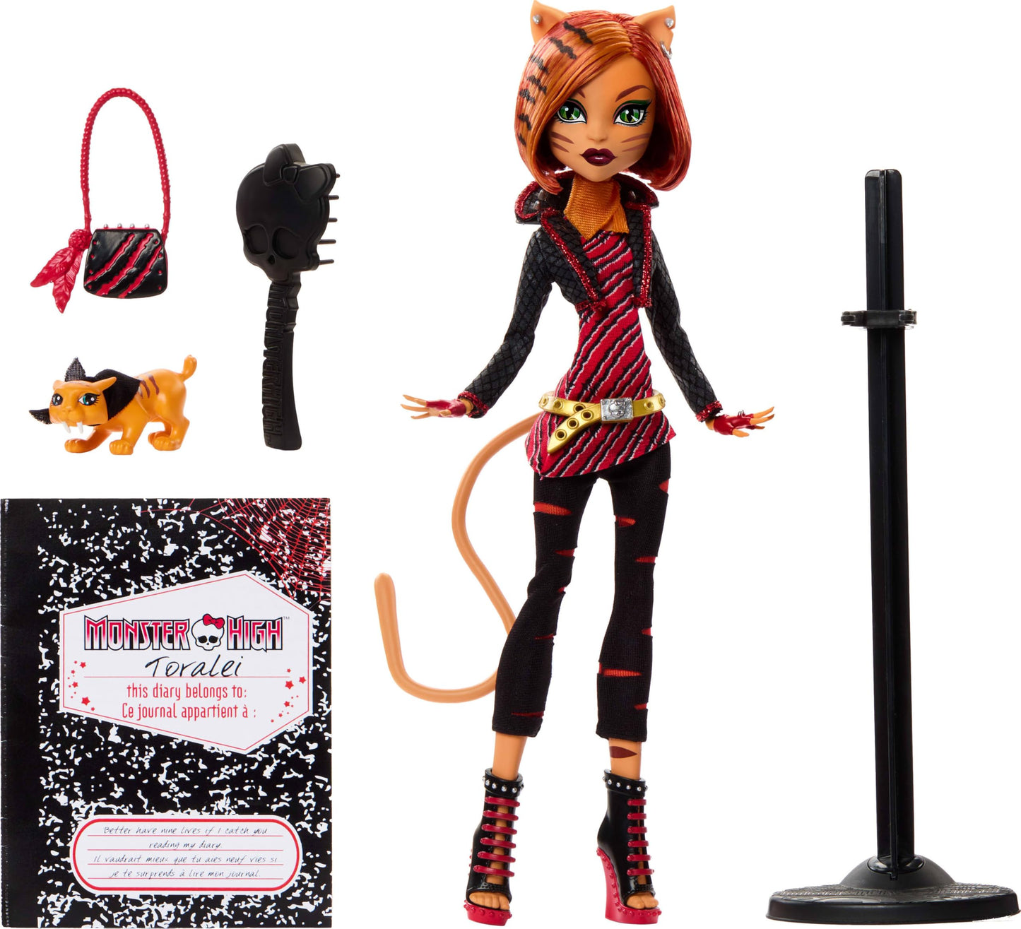 Monster High Boo-riginal Creeproduction Toralei Doll – Collectible with Stand, Diary & Sweet Fangs