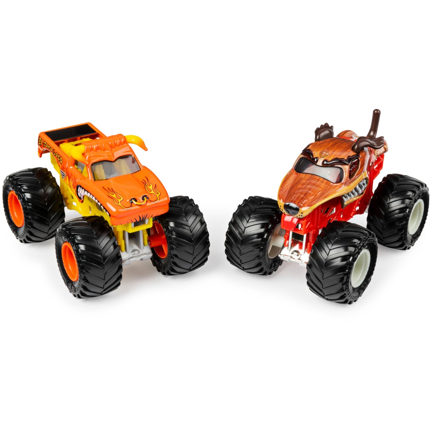 Monster Jam El Toro Loco vs Monster Mutt 1:64 Twin Pack | True Metal Die-Cast