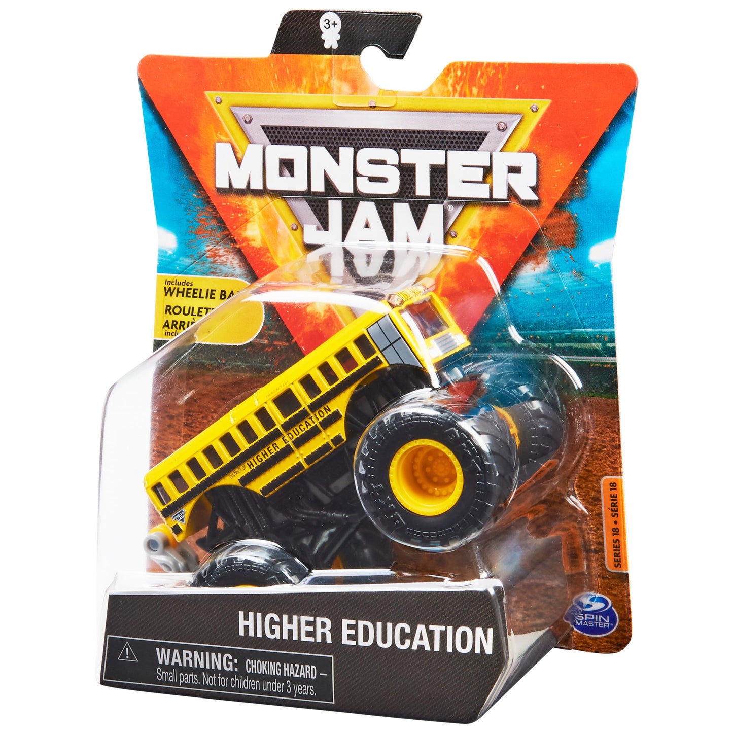 Monster Jam Official 1:64 Die-Cast Monster Truck with Wheelie Bar – Arena Favorites Series