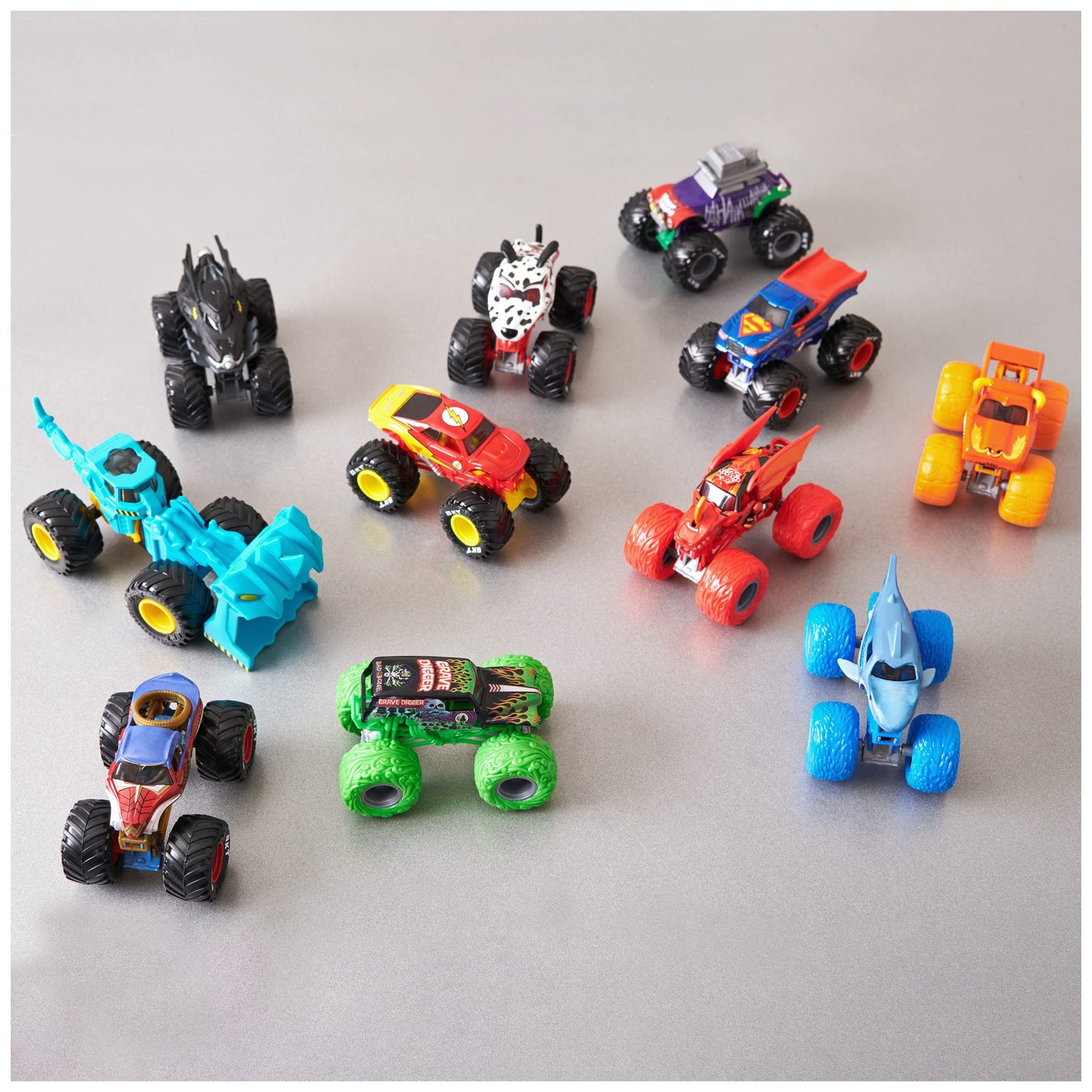 Monster Jam 2023 Official 1:64 Scale Die-Cast Truck 2-Pack Series 26: Lucas Stabilizer vs Jester