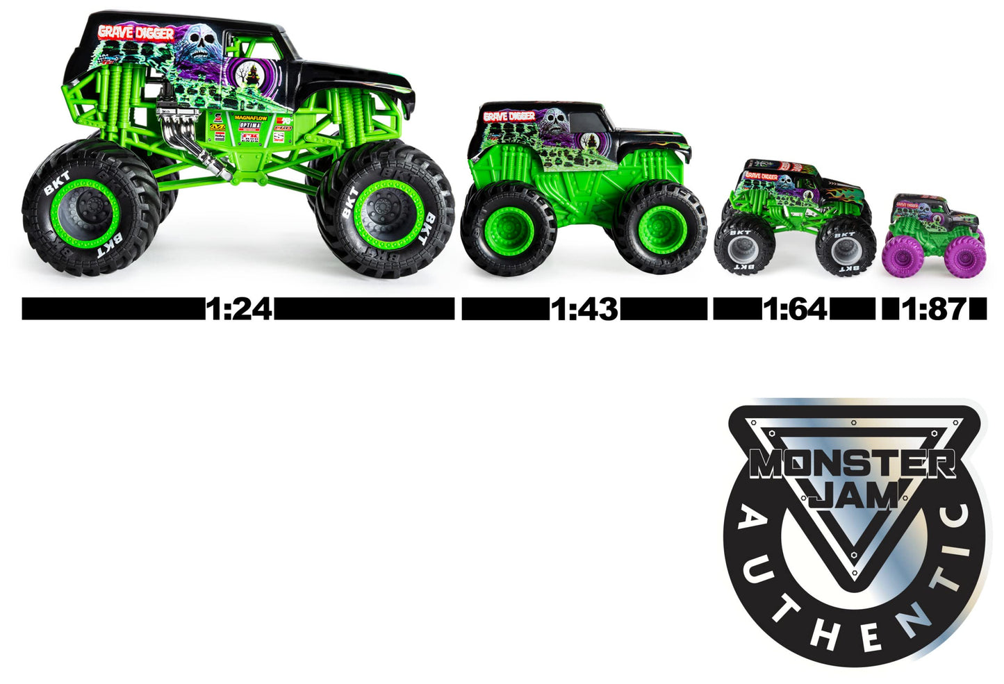 Monster Jam Official Batman Vs Megalodon 1:64 Die-Cast Trucks 2-Pack – Kids Toys 3+