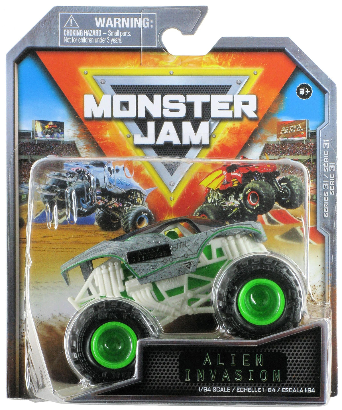 Monster Jam 2023 Spin Master 1:64 Diecast Truck Series 31 – Alien Invasion (Steel Reveal)