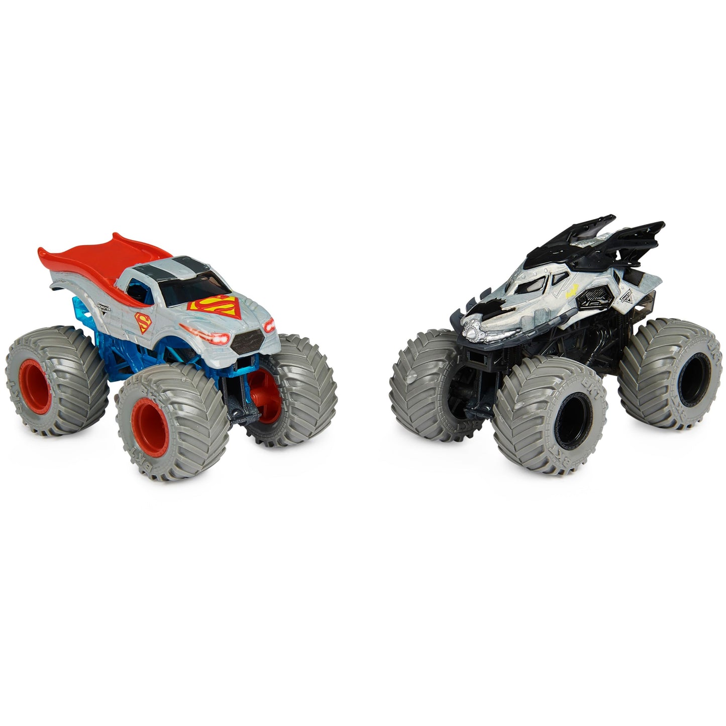 Monster Jam Official Batman Vs. Superman Color-Changing Die-Cast Trucks 1:64 Scale – Reveal the Steel 2-Pack
